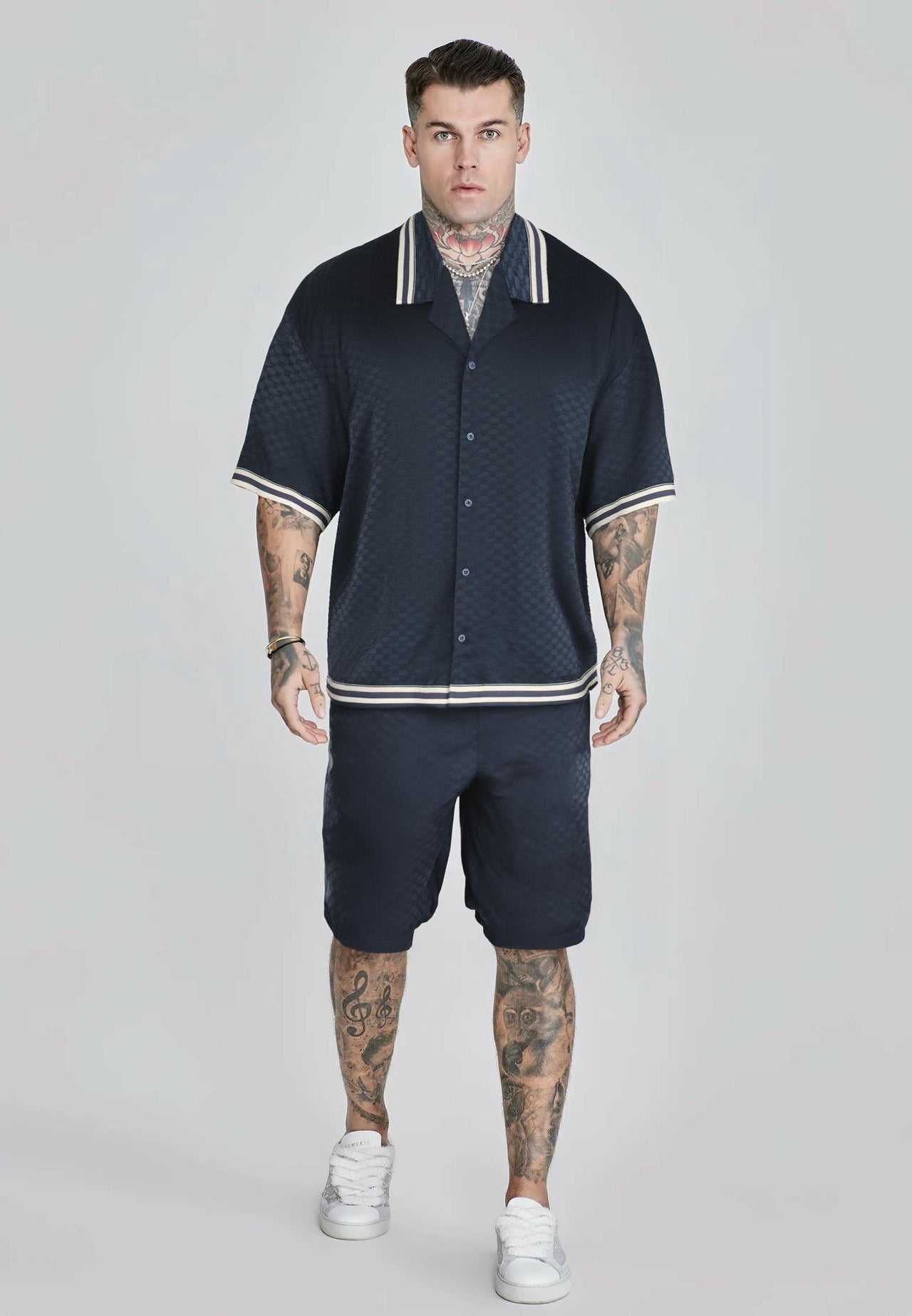 Navy Monogram Resort Shirt (1)