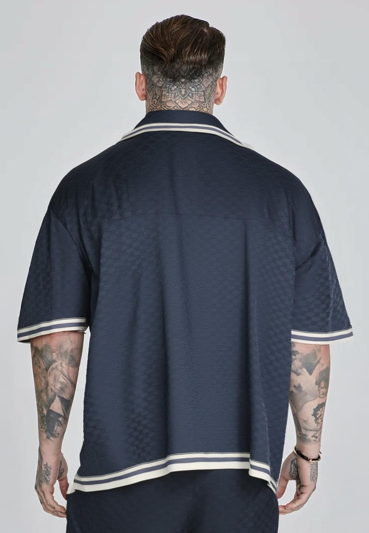 Navy Monogram Resort Shirt (3)