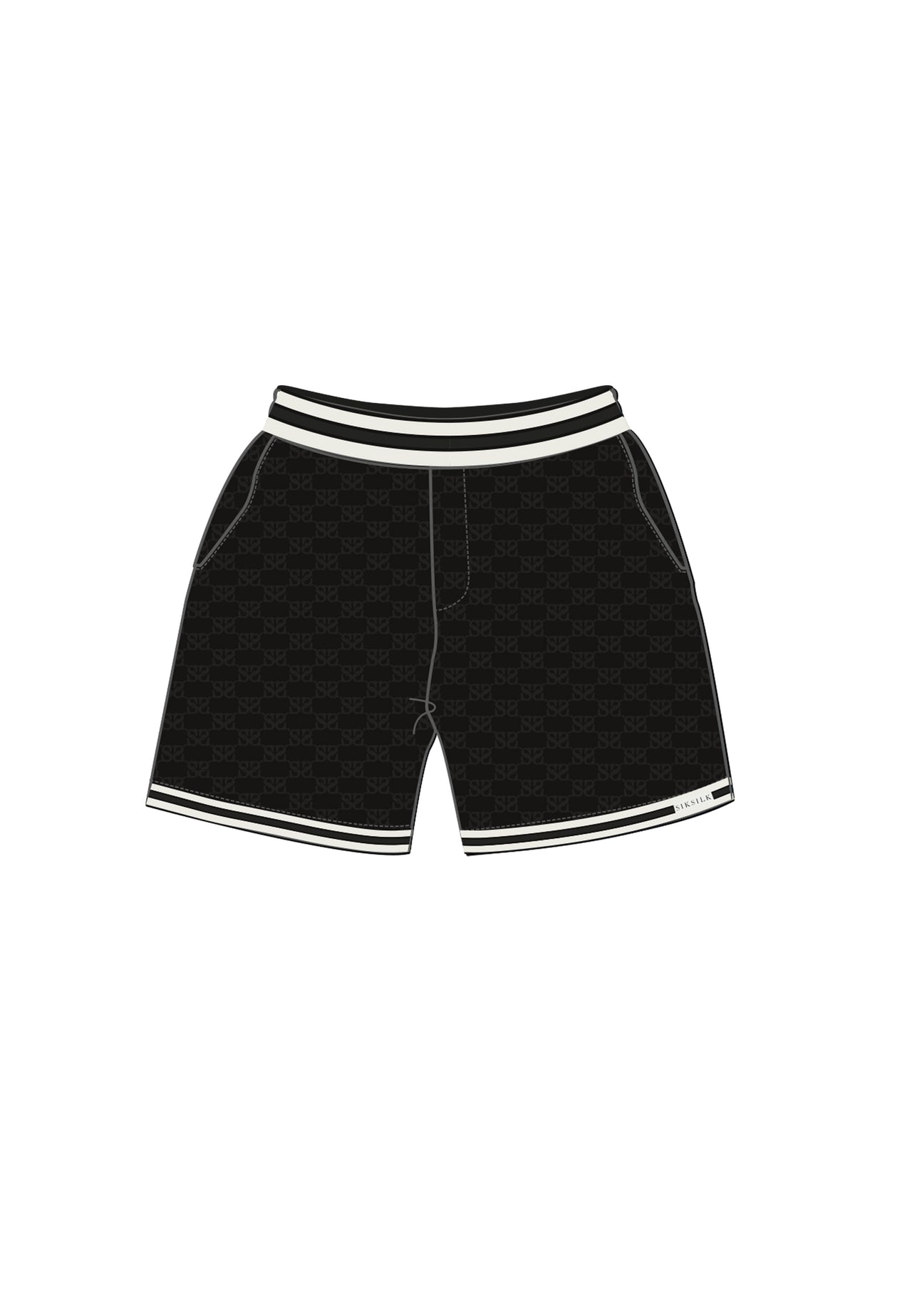 Black Monogram Swim Shorts