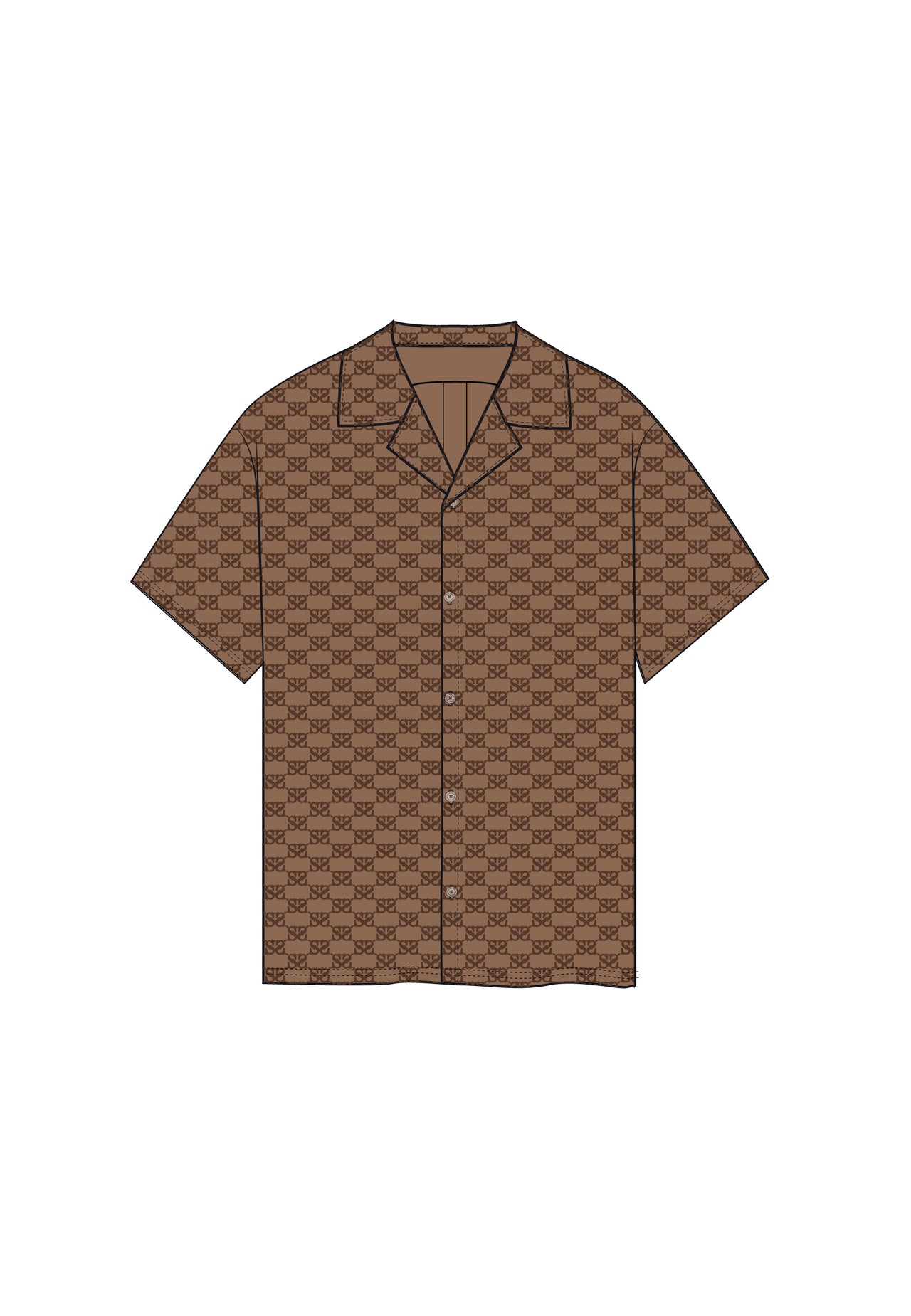 Brown Towelling Shirt