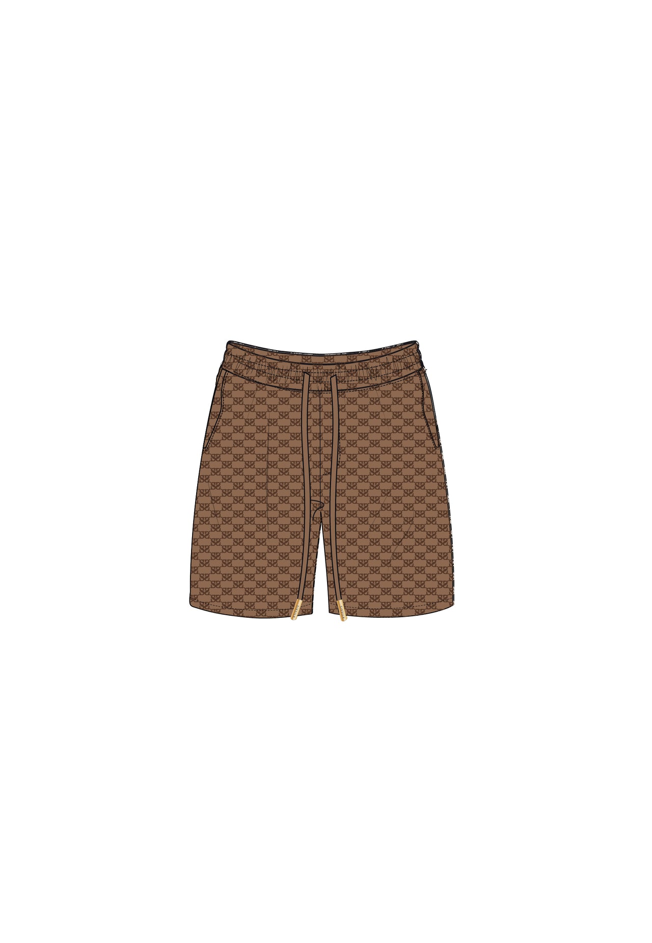 Brown Towelling Shorts