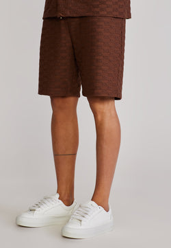 Brown Towelling Shorts