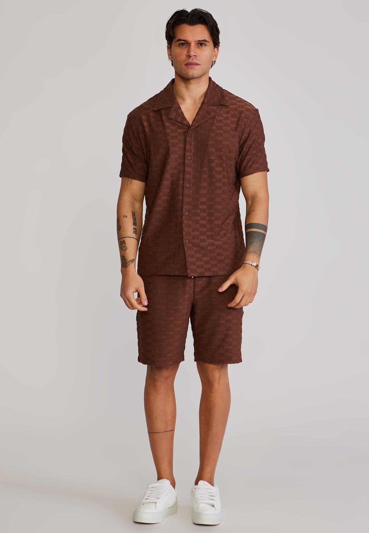Brown Towelling Shorts (1)