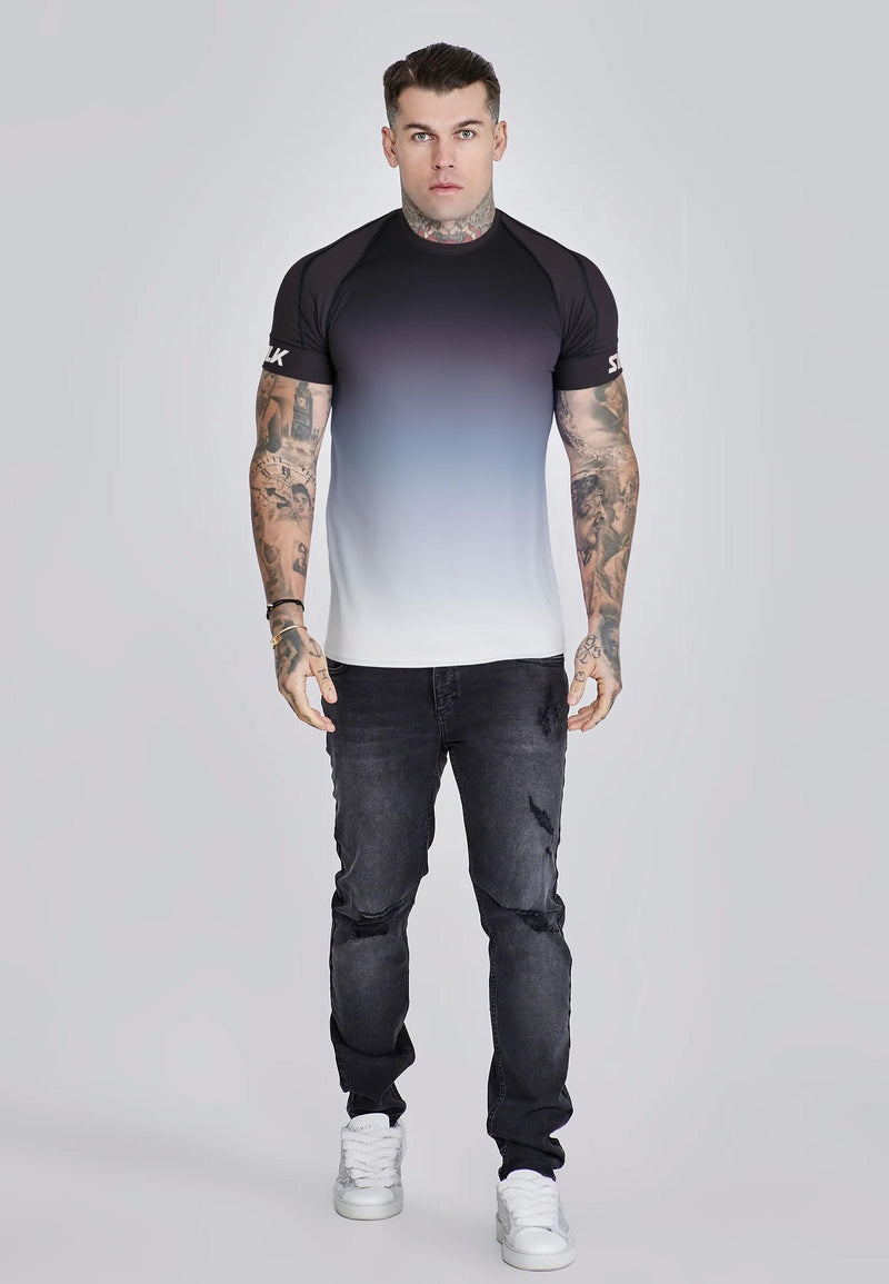 Black and White Fade Tech T-Shirt (1)