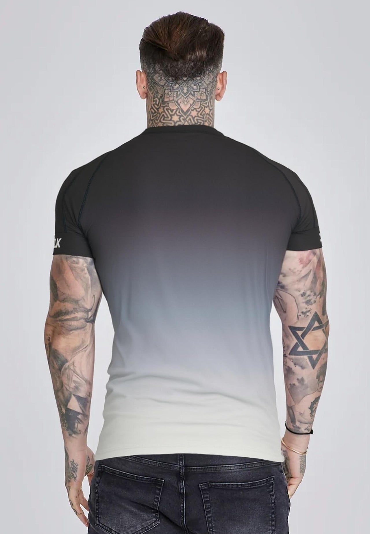 Black and White Fade Tech T-Shirt (3)
