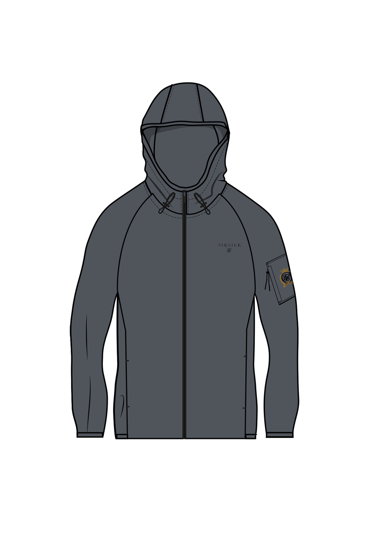 Grey Full Zip Hoodie