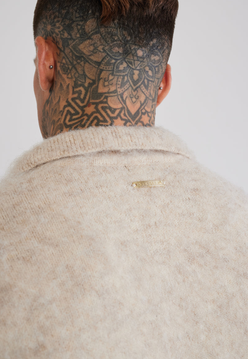 Ecru Knitted Polo Sweater (1)