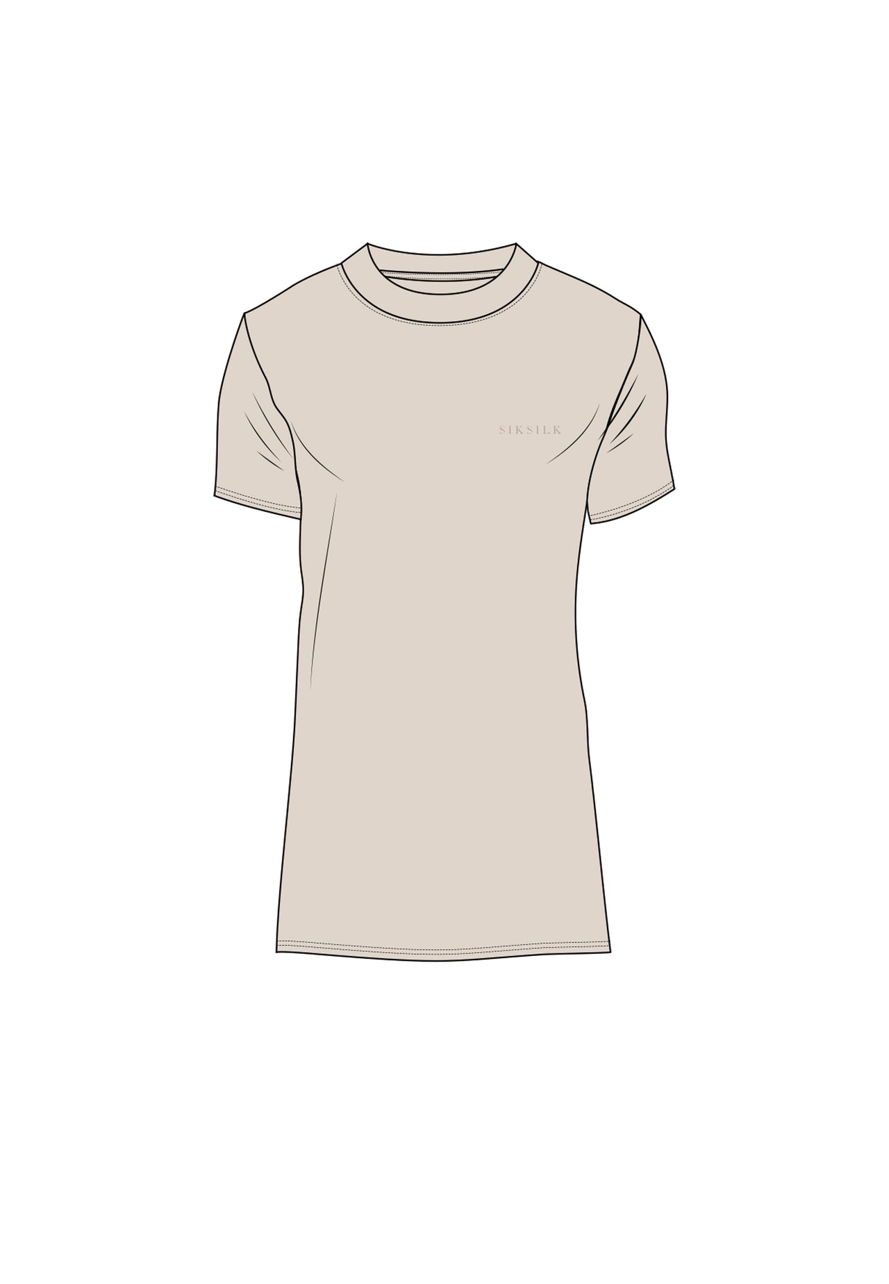 Ecru Muscle Fit T-Shirt