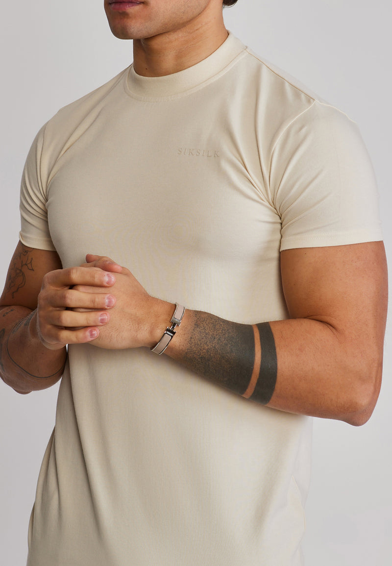Ecru Muscle Fit T-Shirt (1)