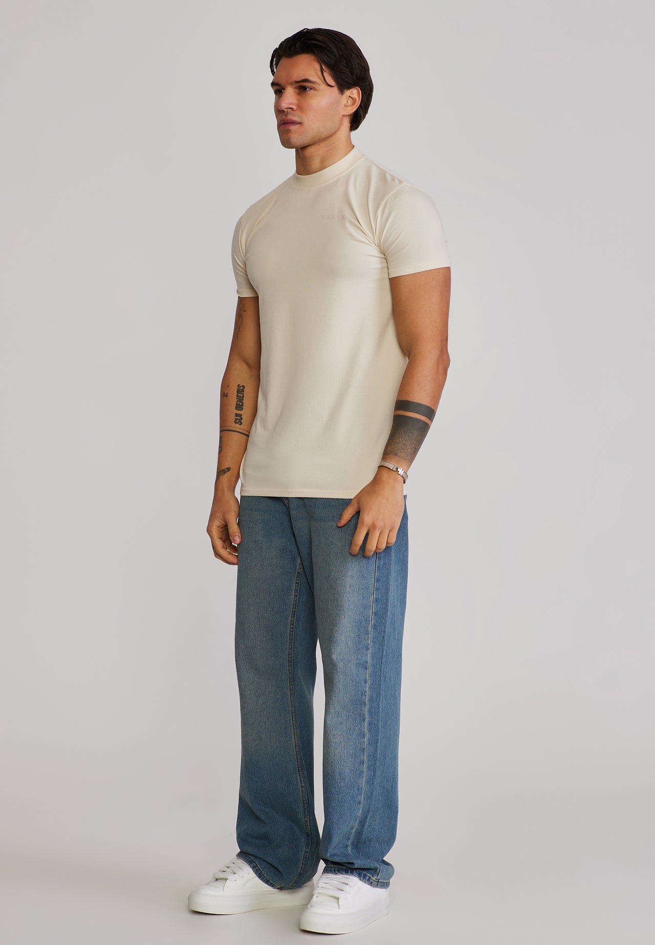 Ecru Muscle Fit T-Shirt (3)