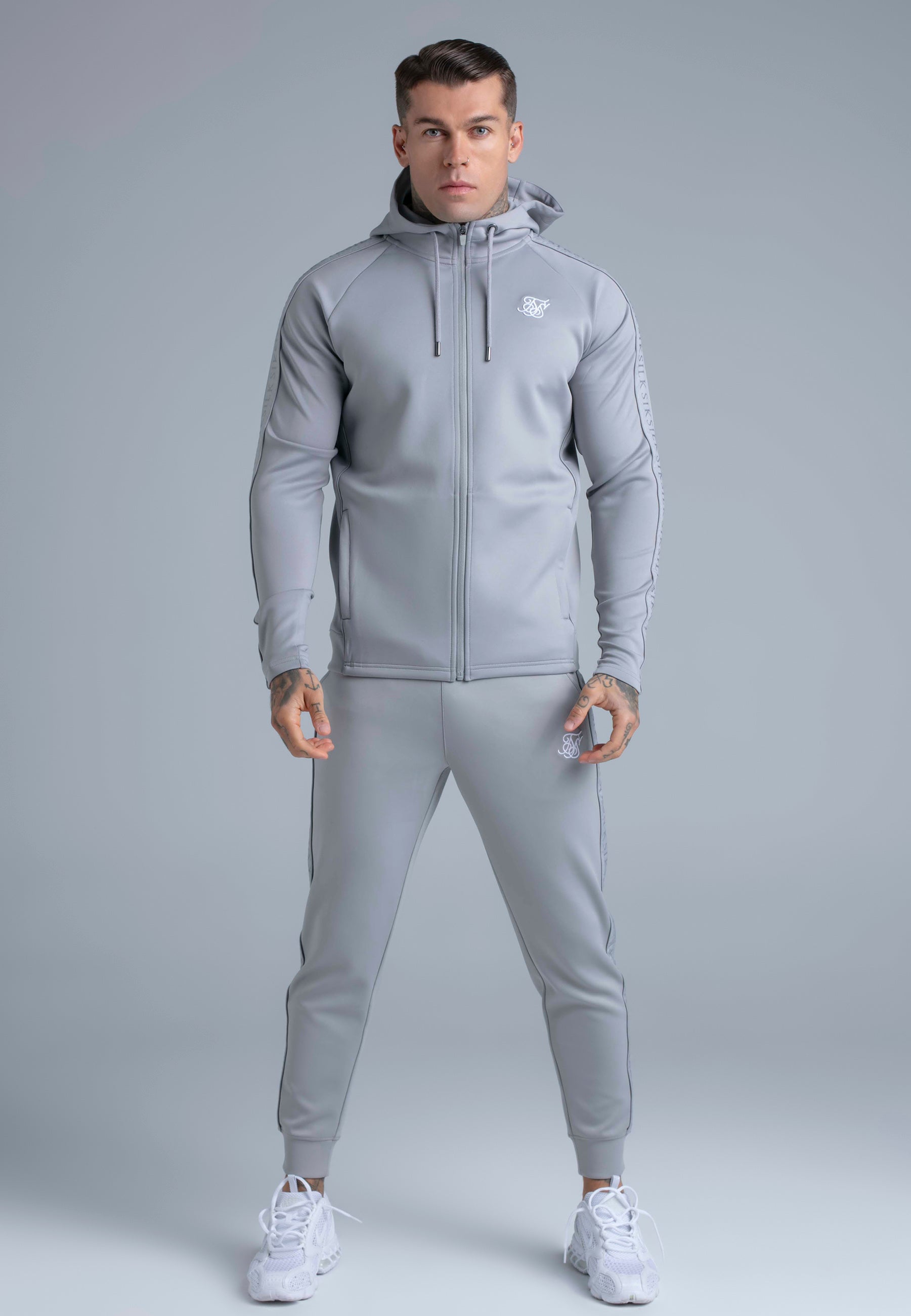 SikSilk Mens Grey Hoodie and Joggers Set | SikSilk US