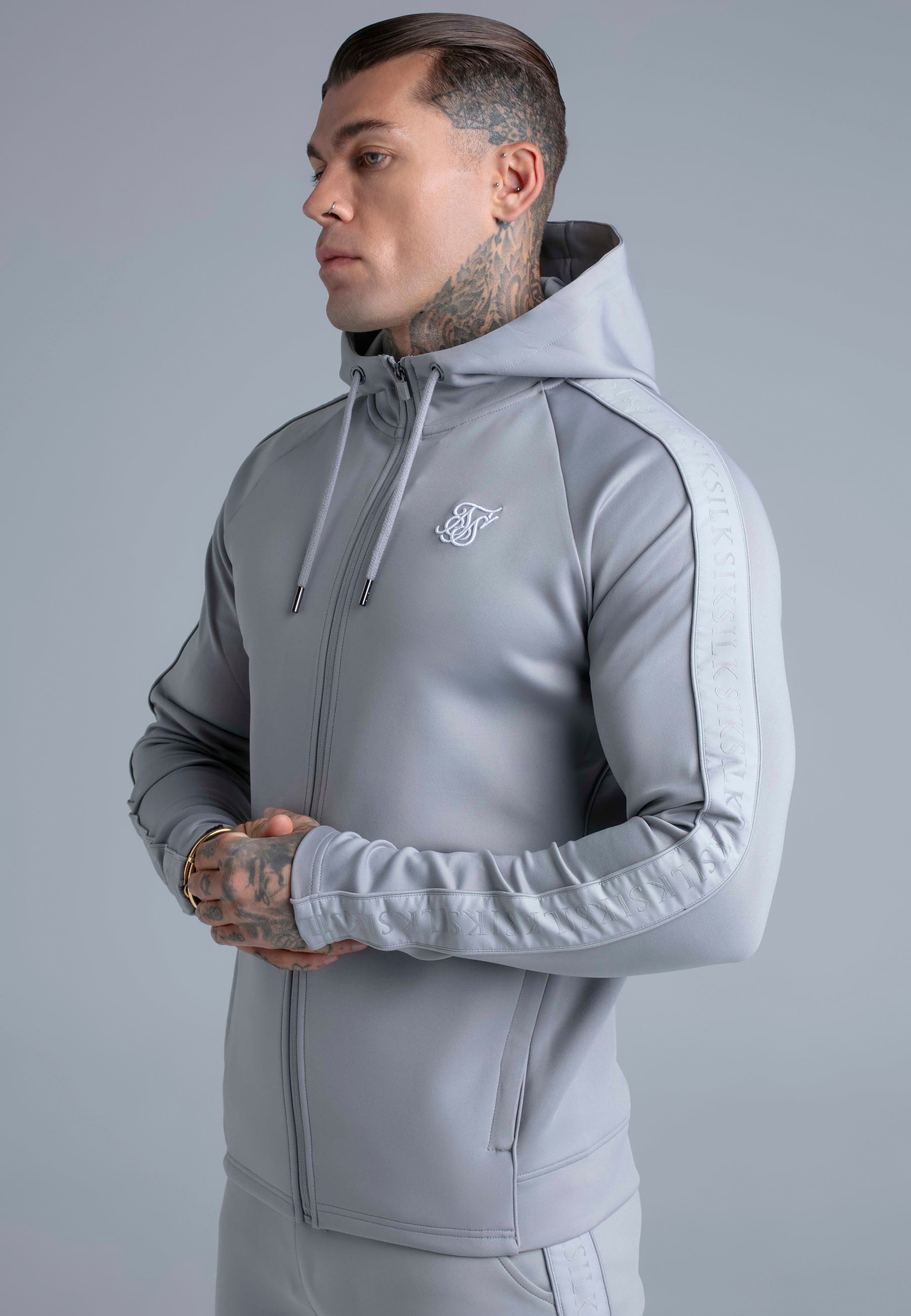 SikSilk Mens Grey Hoodie and Joggers Set | SikSilk US