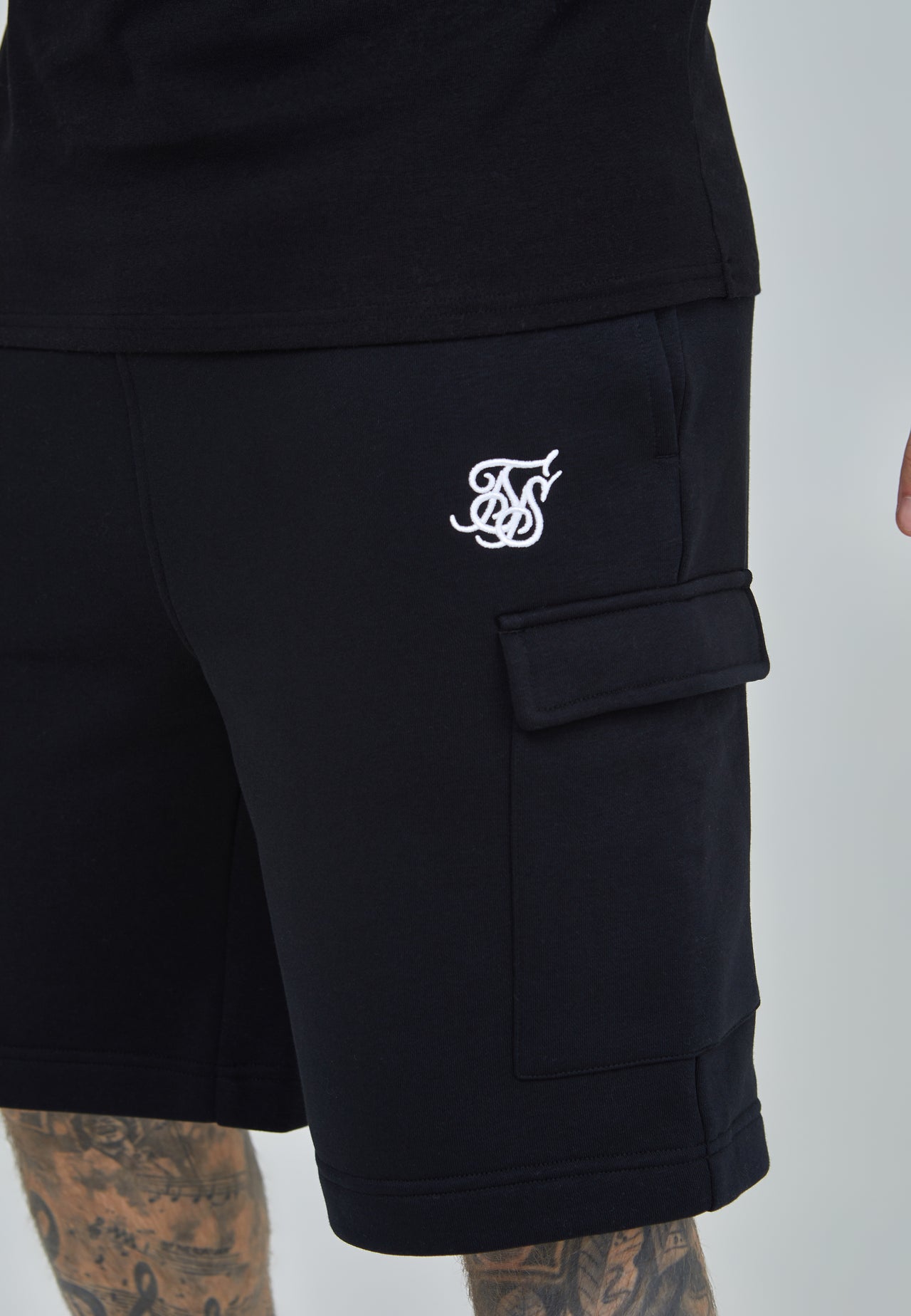 Black Essentials Cargo Shorts (4)