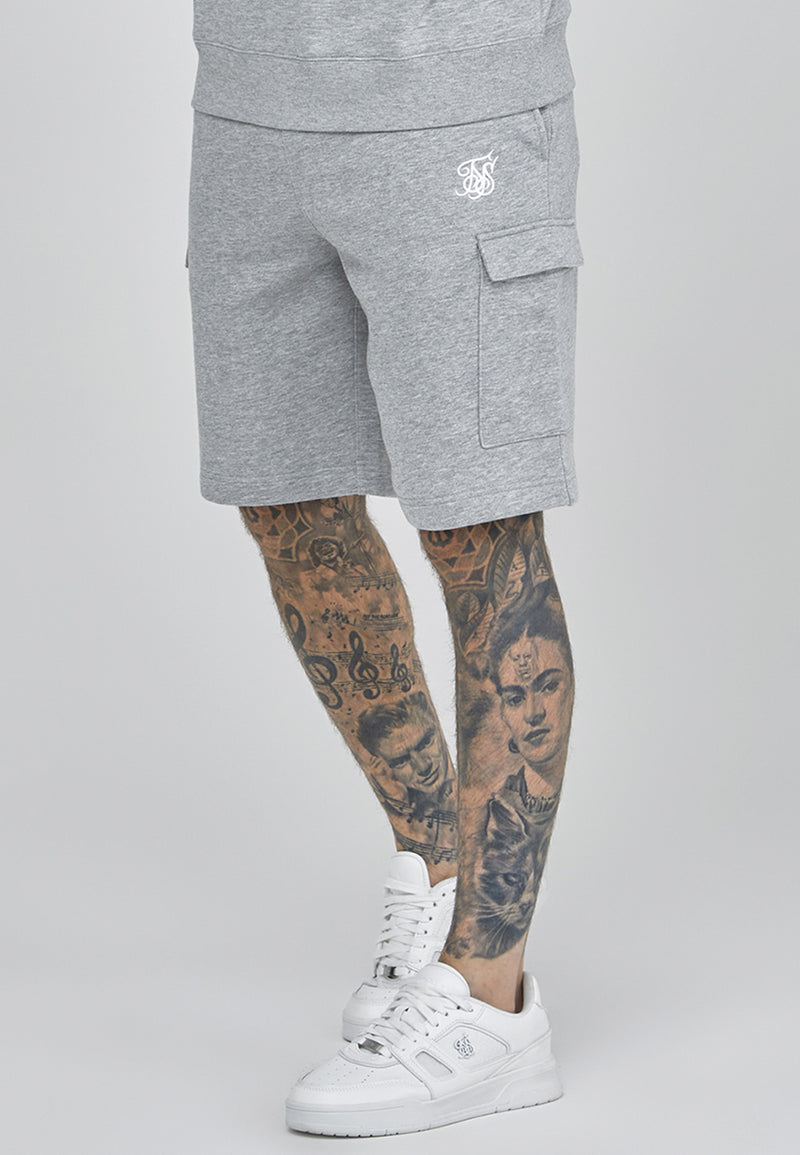 Grey Marl Essentials Cargo Shorts