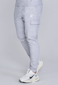 Grey Marl Essentials Cargo Joggers