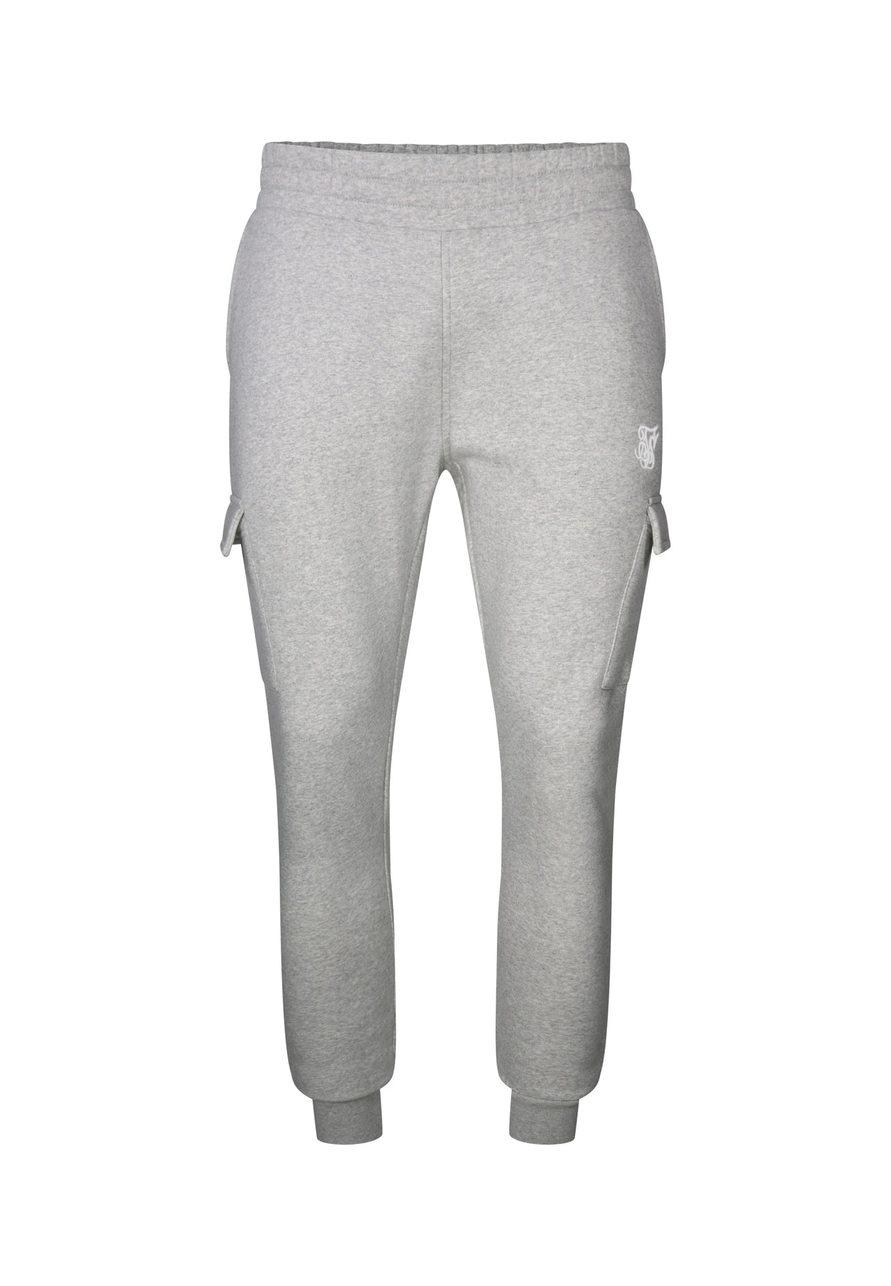 Grey Marl Essentials Cargo Joggers (5)