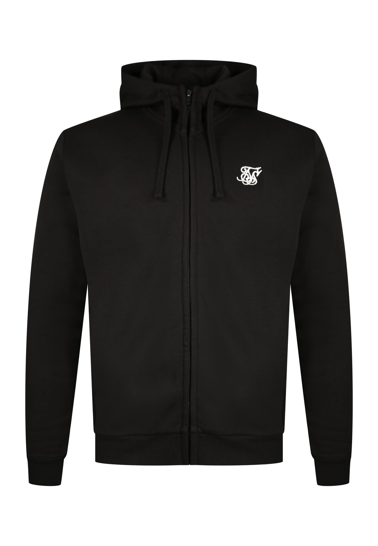 Black Essentials Full Zip Hoodie (5)