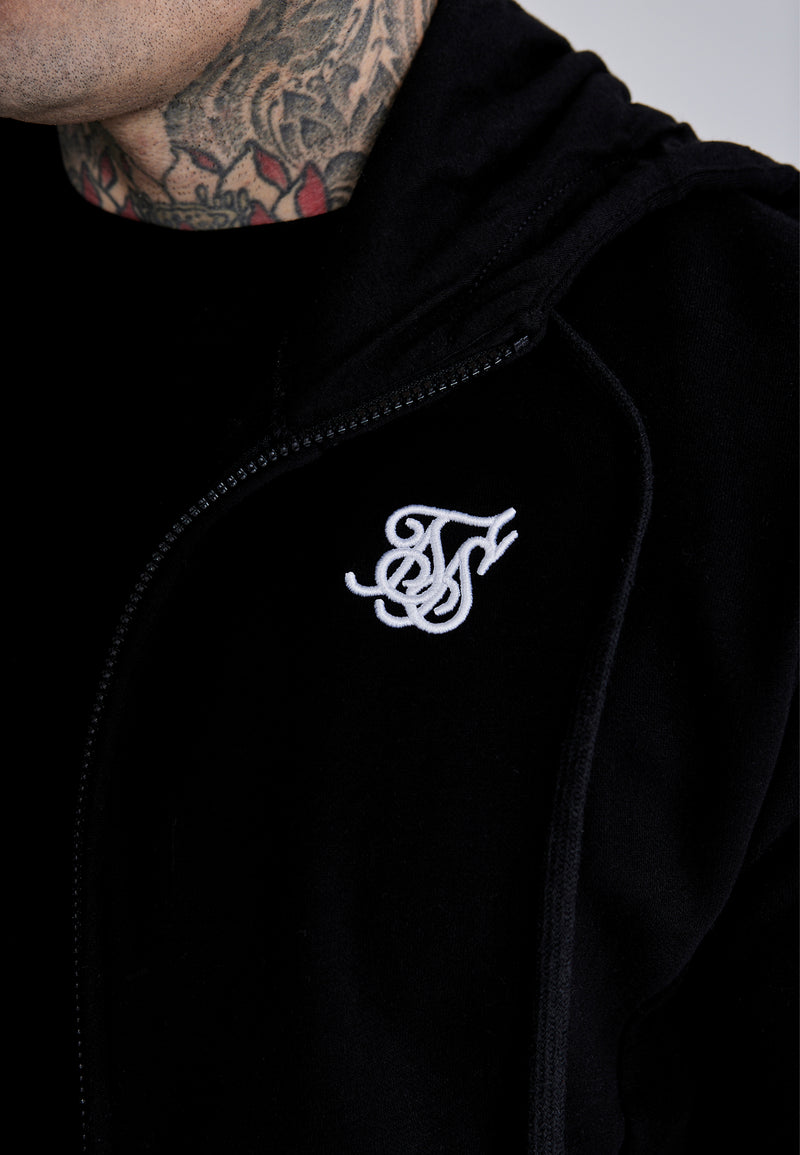 Black Essentials Full Zip Hoodie (1)