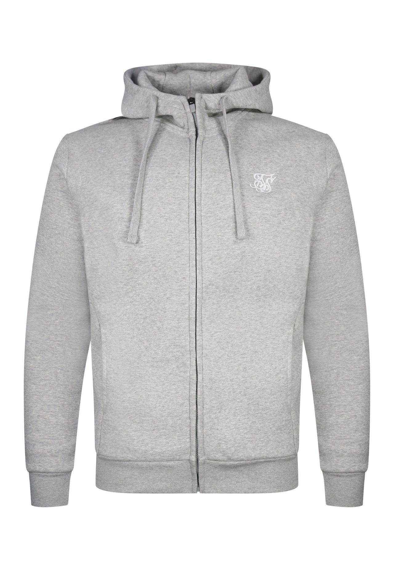 Grey Marl Essentials Full Zip Hoodie (5)