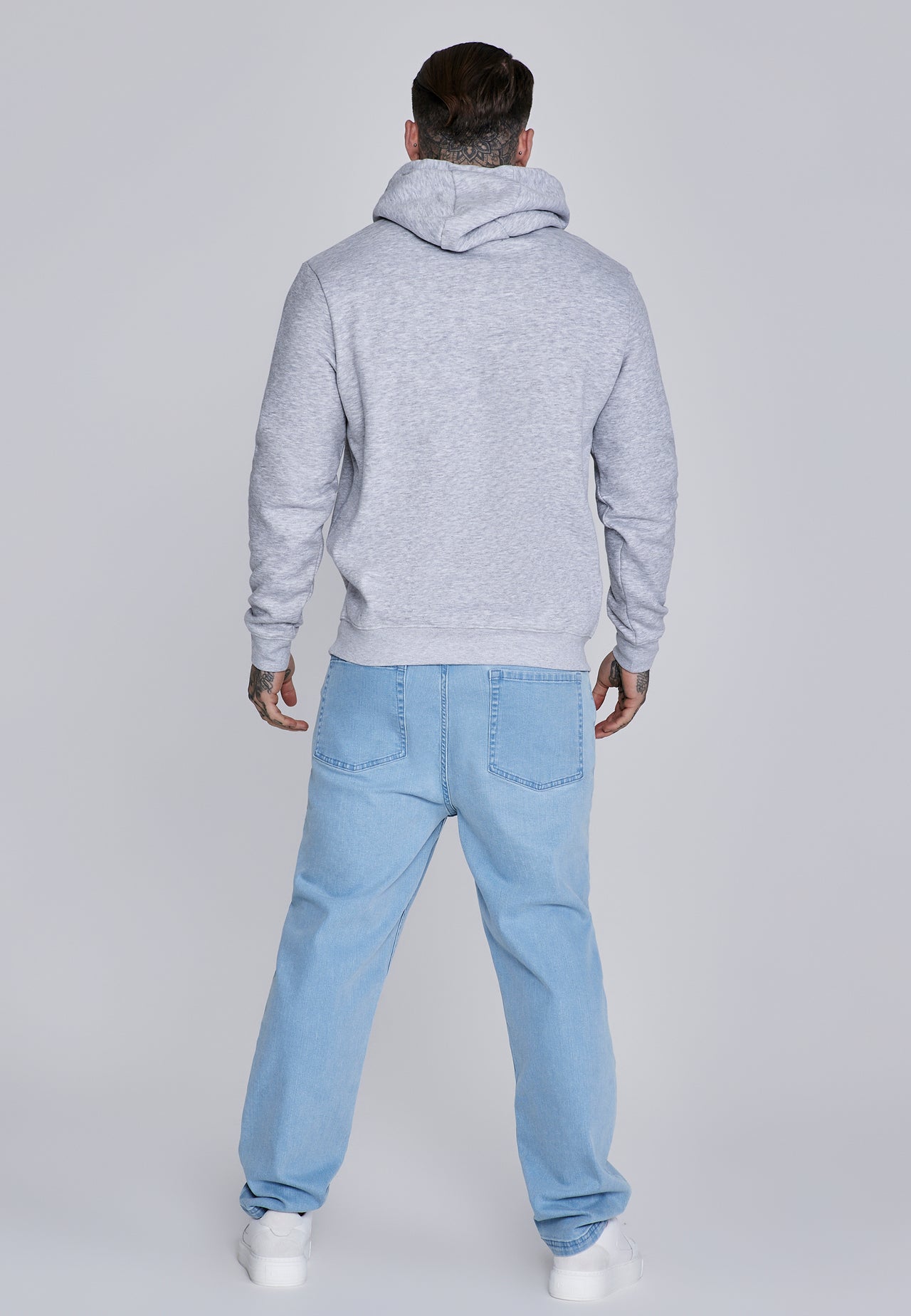 Grey Marl Essentials Hoodie (4)