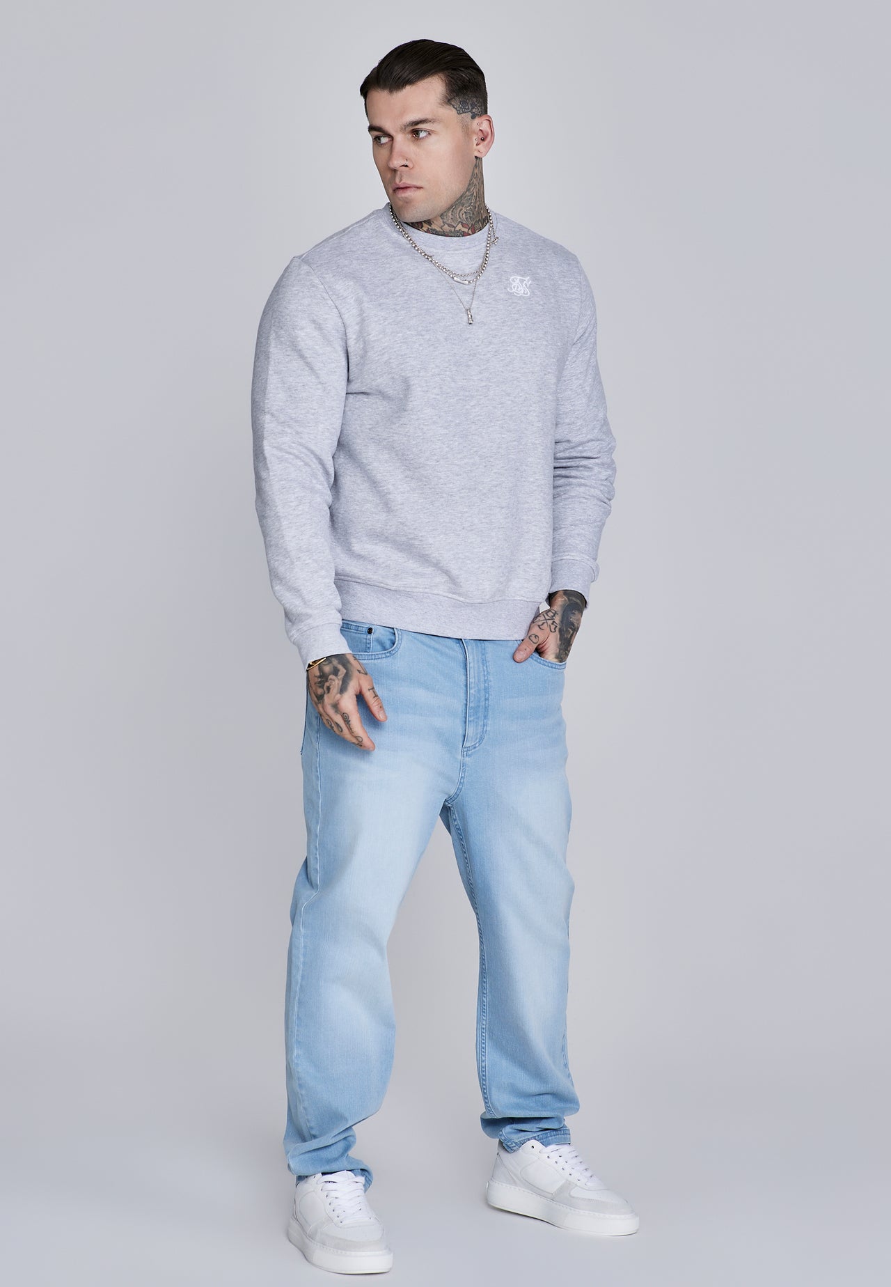 Grey Marl Essentials Sweater (3)