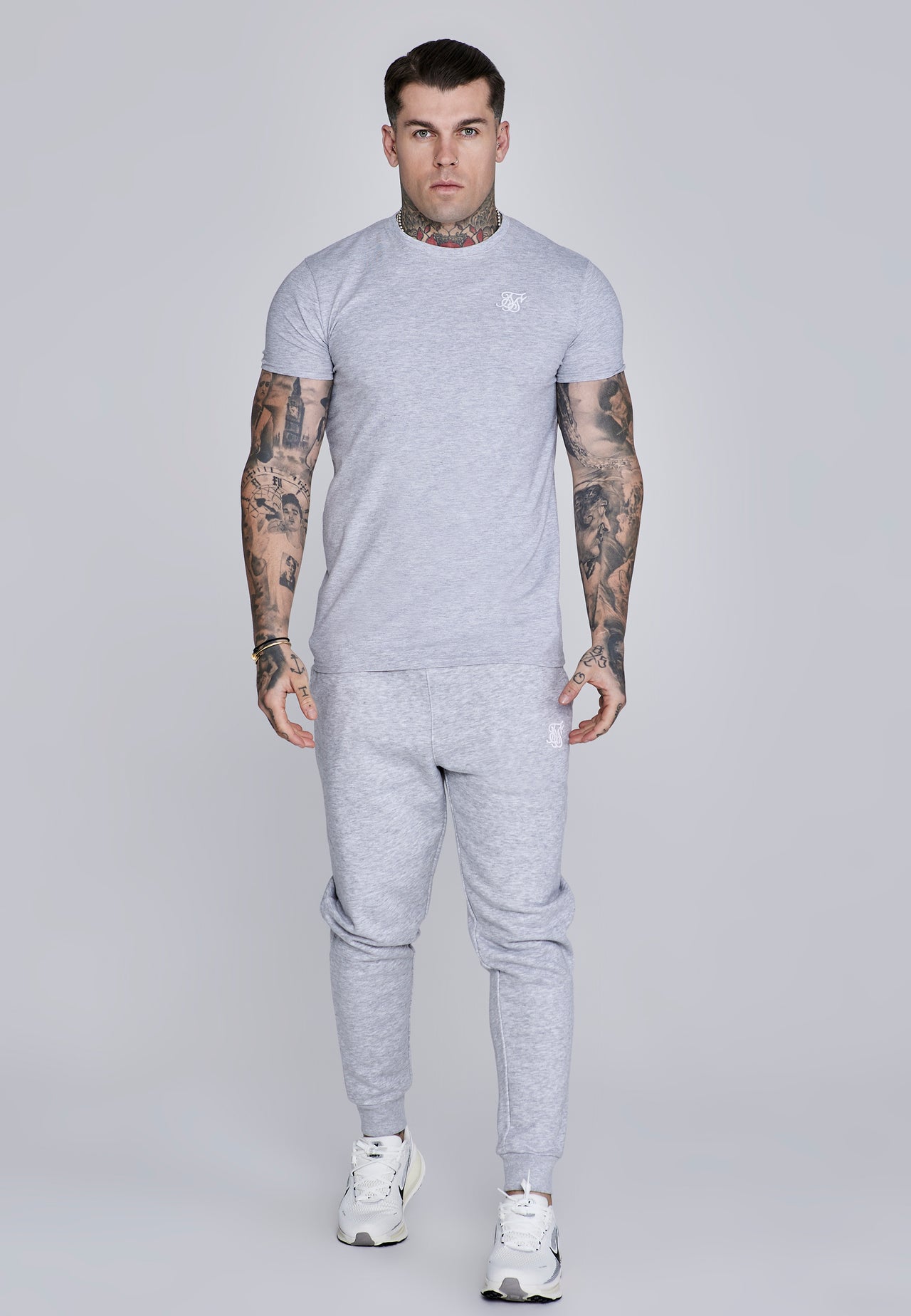 Grey Marl Essentials Joggers (3)