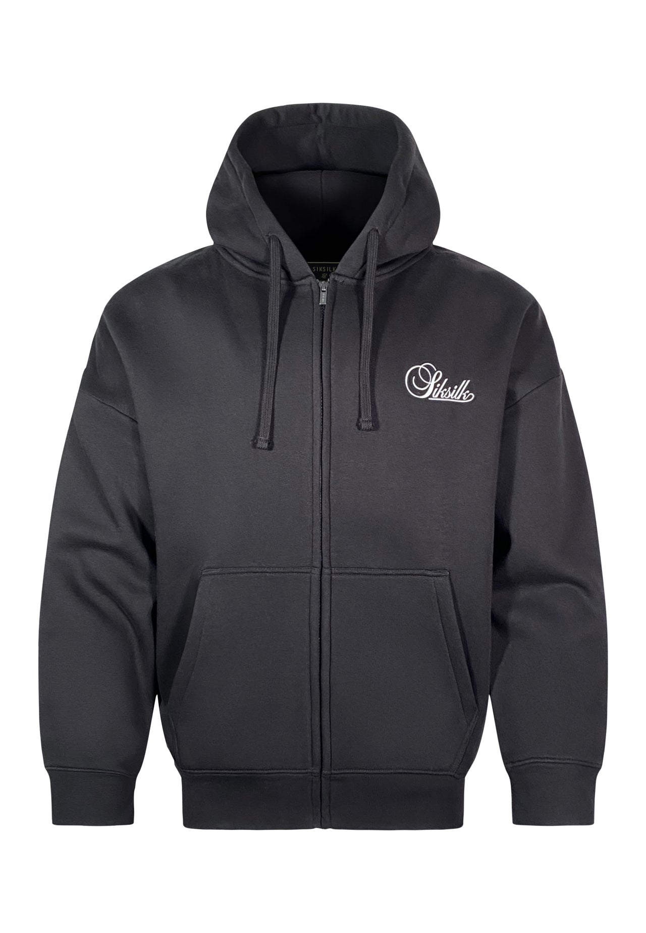 Black Essentials Full Zip Hoodie (5)
