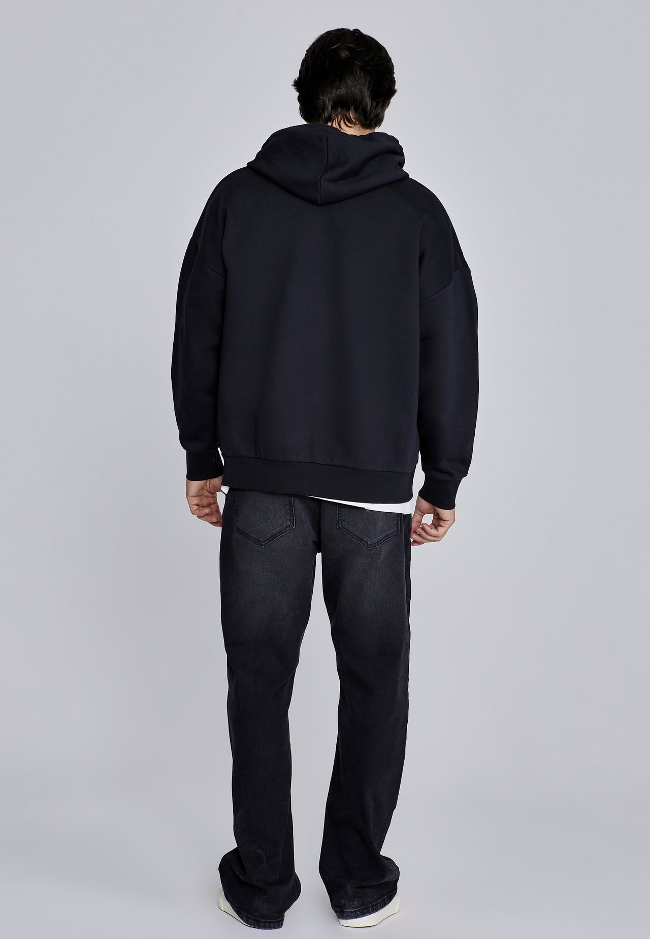 Black Essentials Full Zip Hoodie (4)