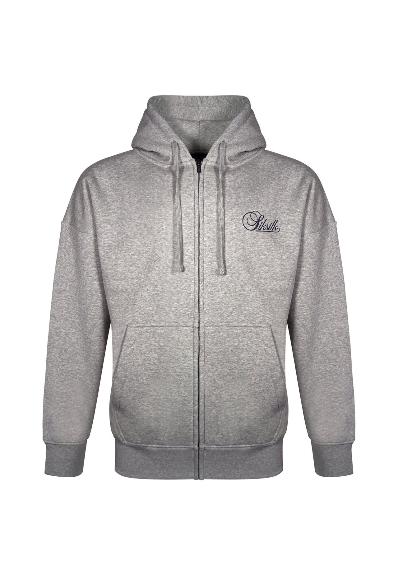 Grey Marl Essentials Full Zip Hoodie (5)