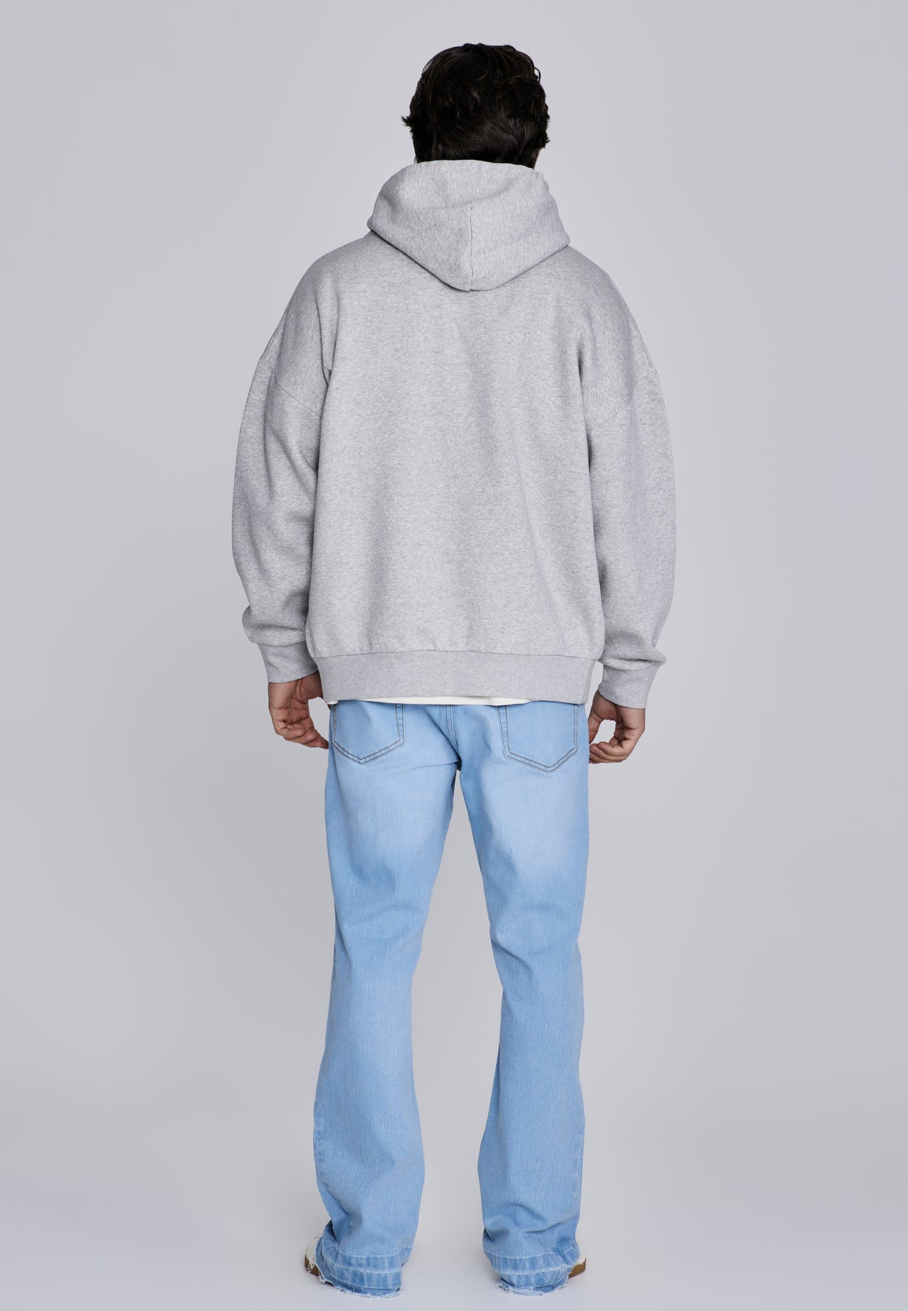 Grey Marl Essentials Full Zip Hoodie (4)