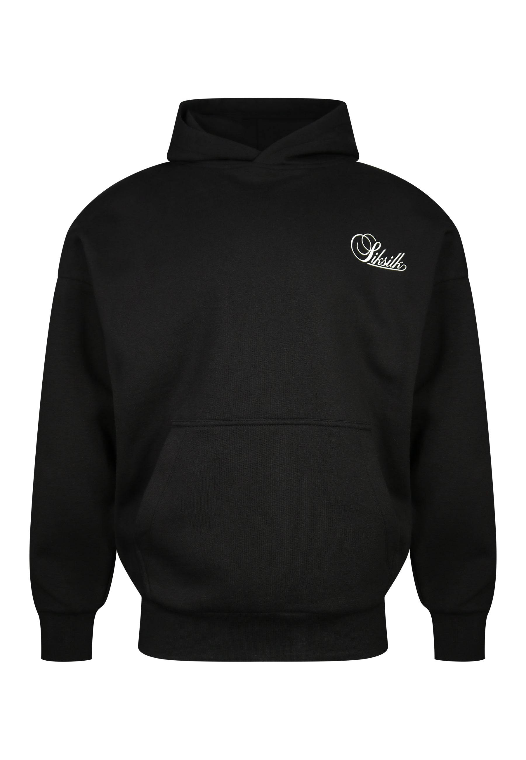 SikSilk Mens Black Essentials Hoodie | SikSilk US