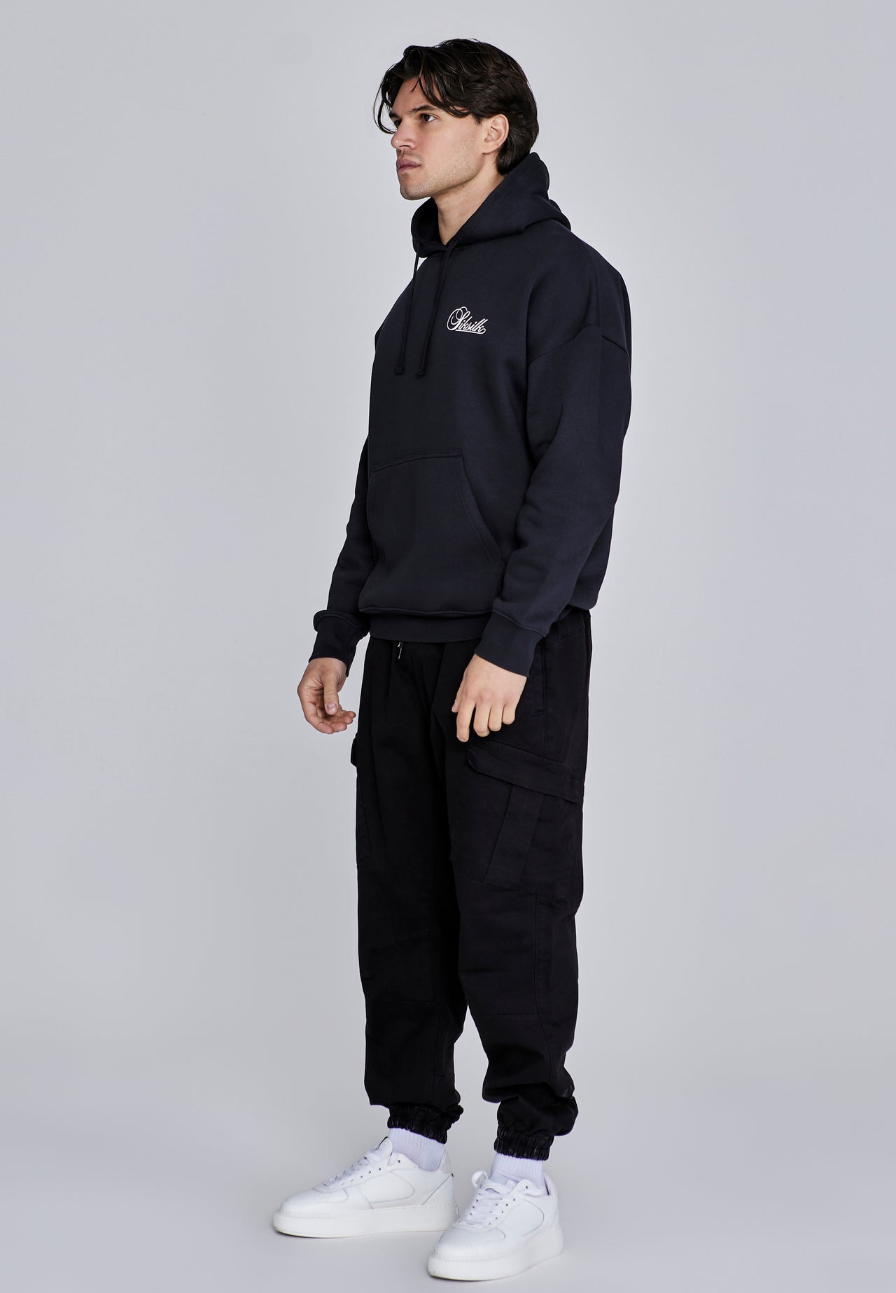Black Essentials Hoodie (4)