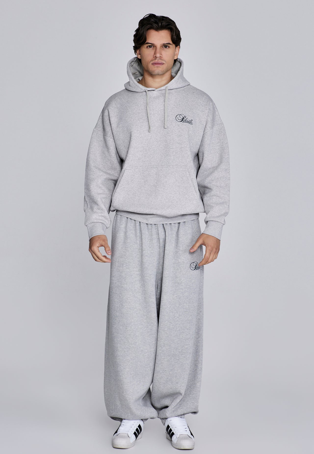 Grey Marl Essentials Hoodie (2)