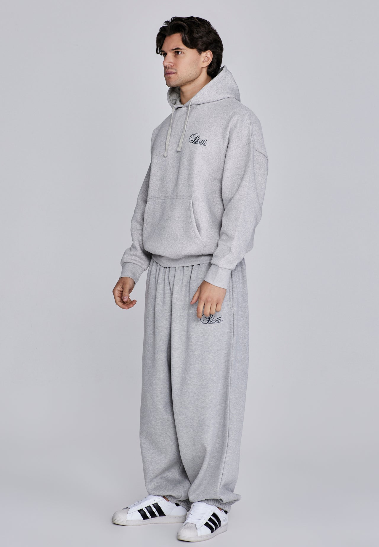 Grey Marl Essentials Hoodie (3)