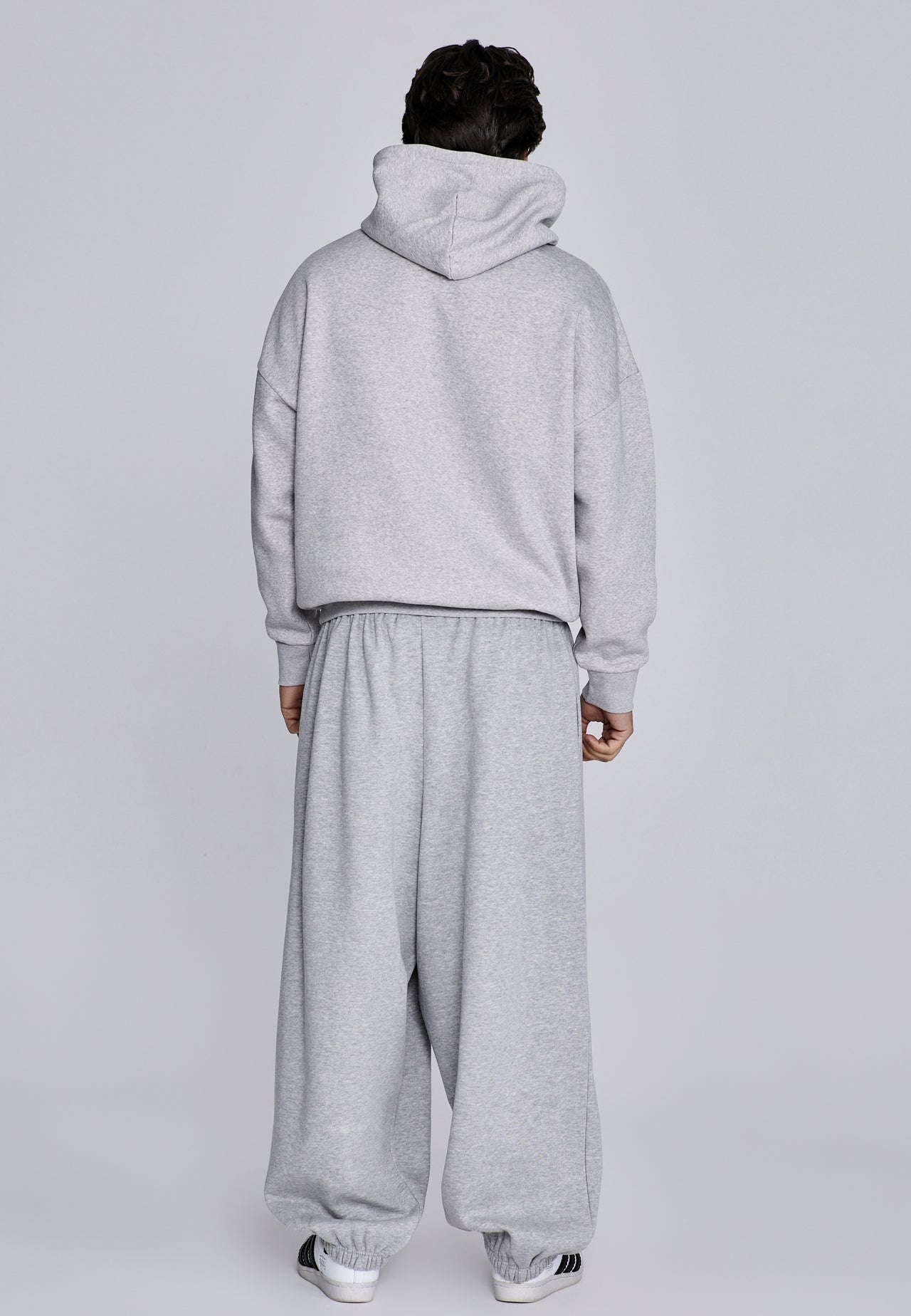 Grey Marl Essentials Hoodie (4)