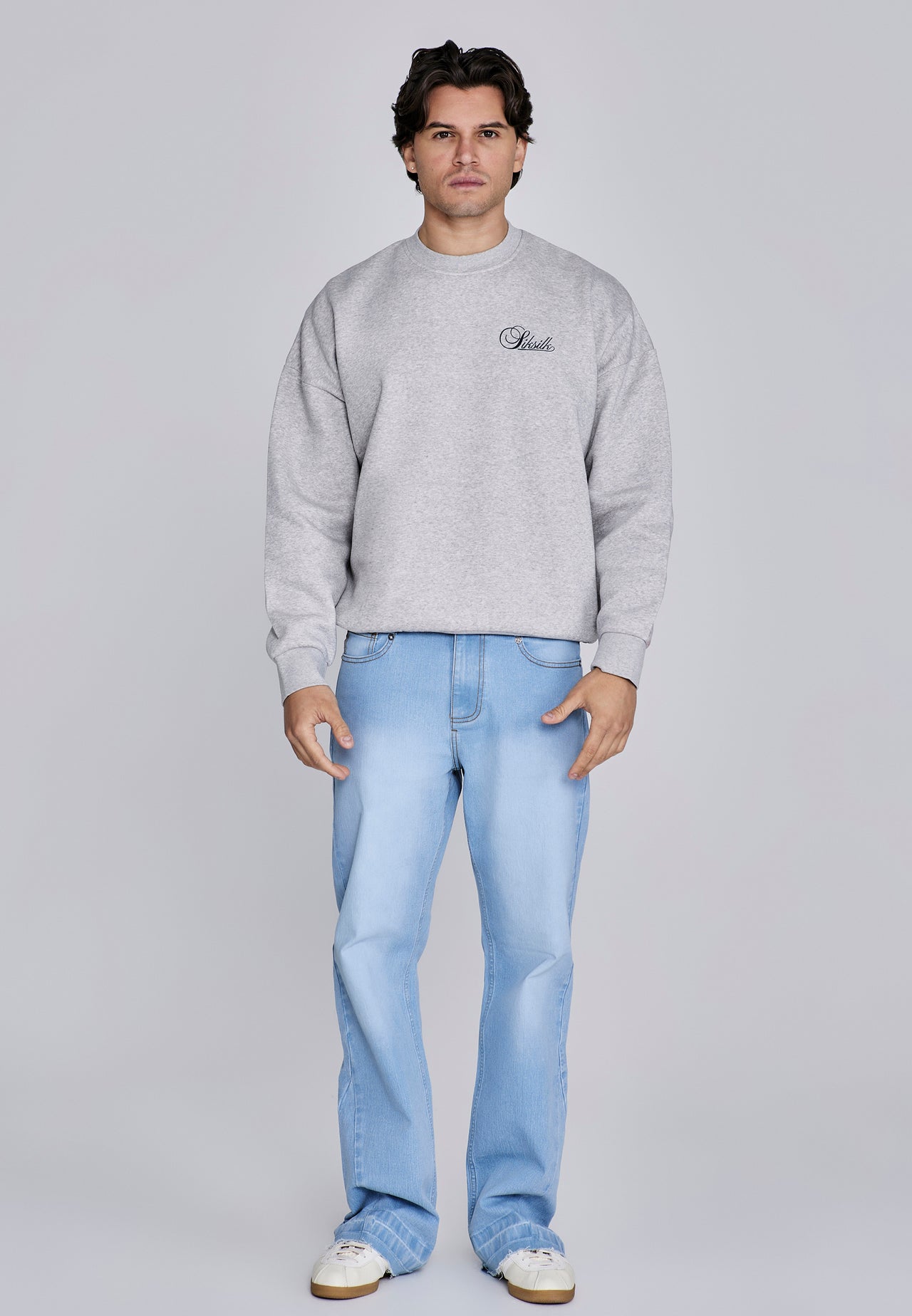 Grey Marl Essentials Sweater (2)