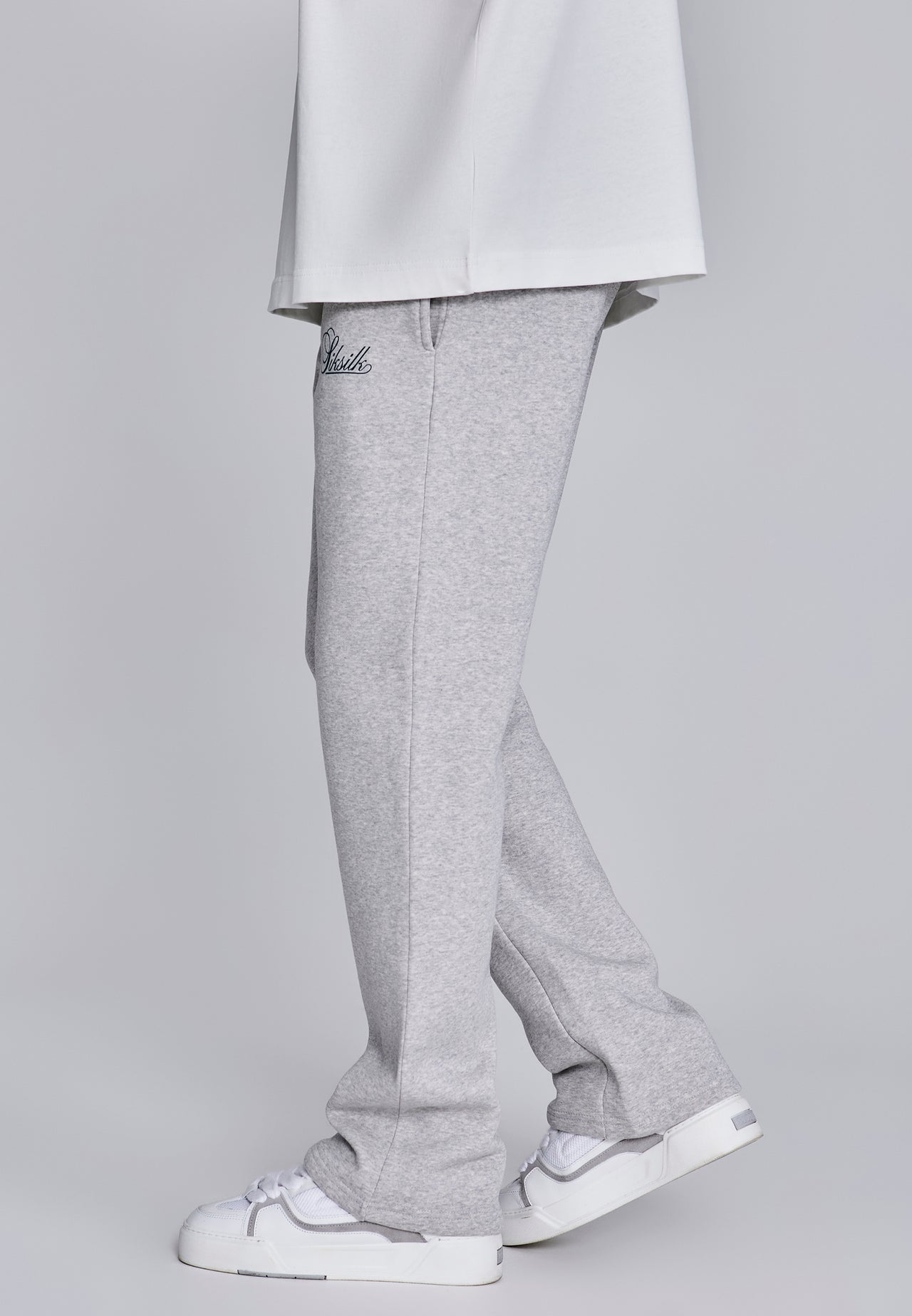 Grey Marl Essentials Track Pants (2)