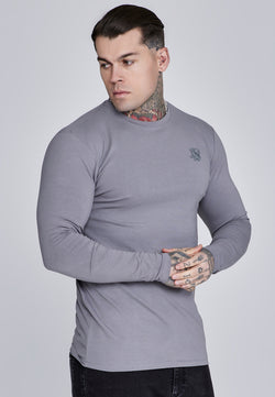 Grey Essentials LS T-Shirt