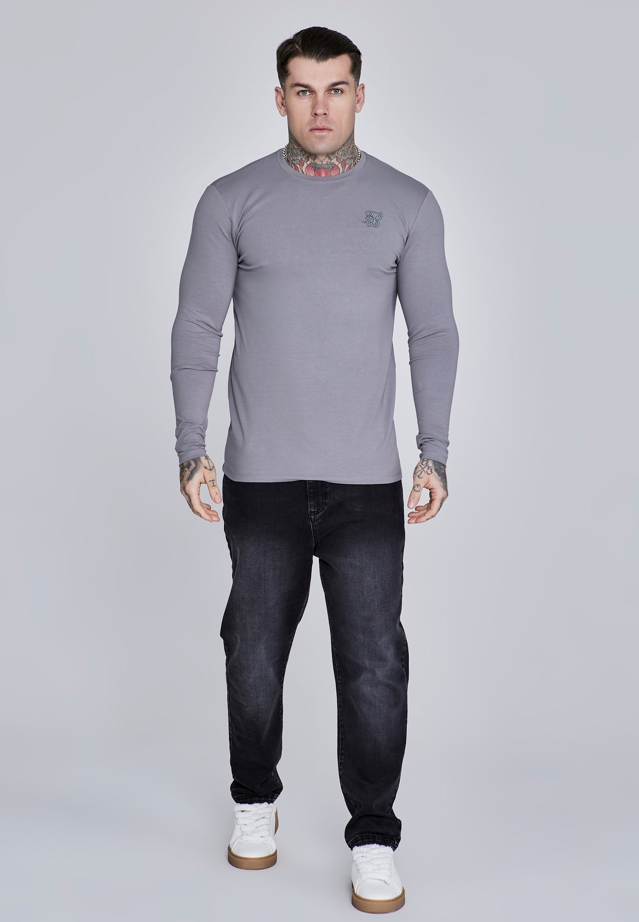 Grey Essentials LS T-Shirt (2)