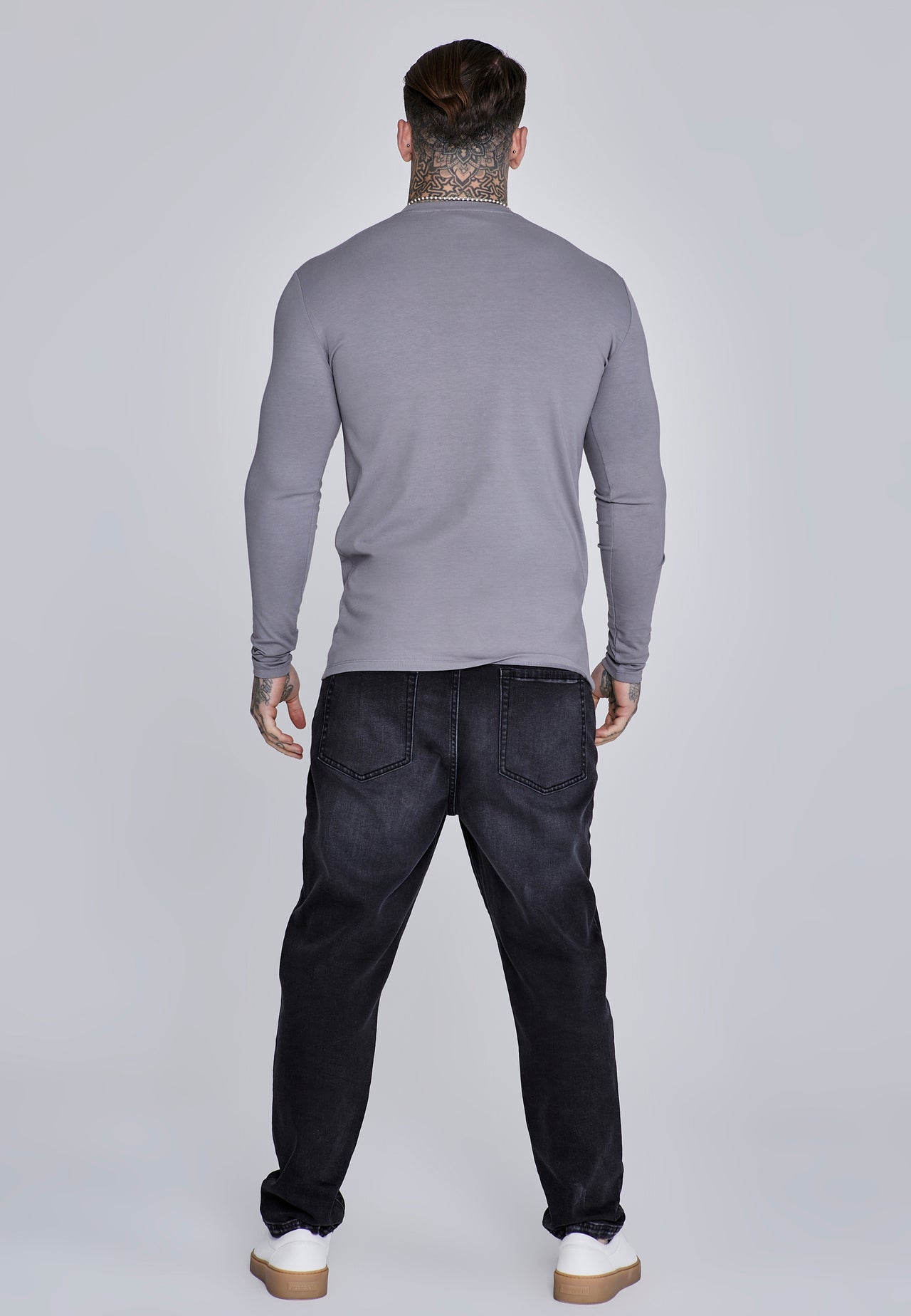 Grey Essentials LS T-Shirt (4)