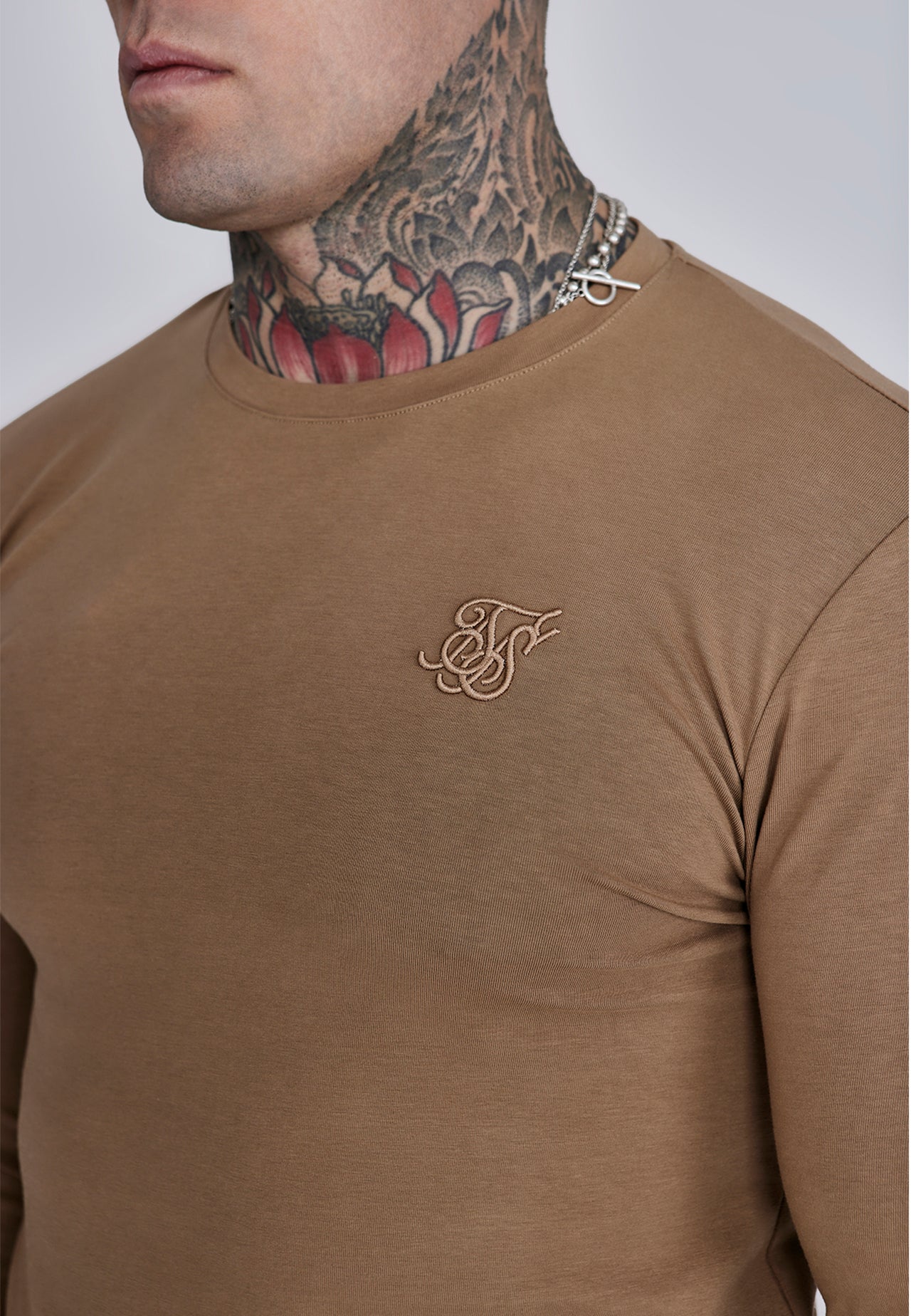 Beige Essentials LS T-Shirt (1)