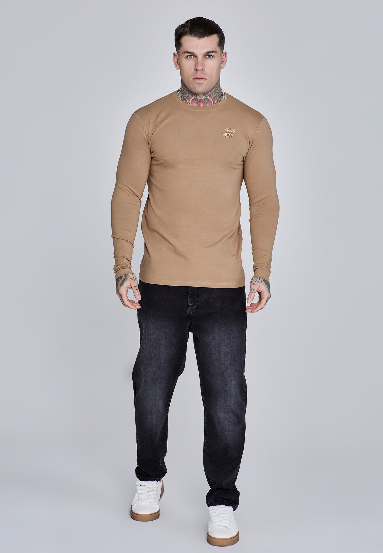 Beige Essentials LS T-Shirt (2)