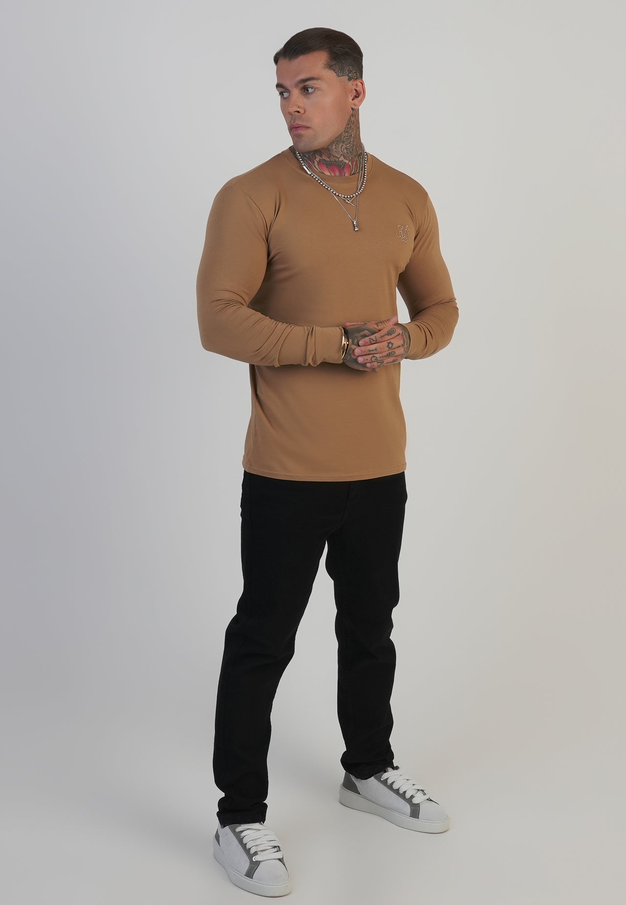 Beige Essentials LS T-Shirt (6)