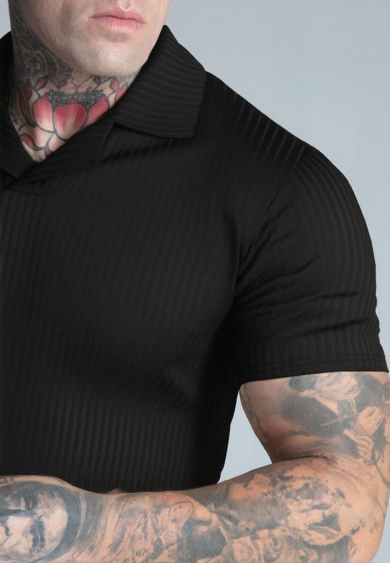 Black Smart Revere Polo T-Shirt