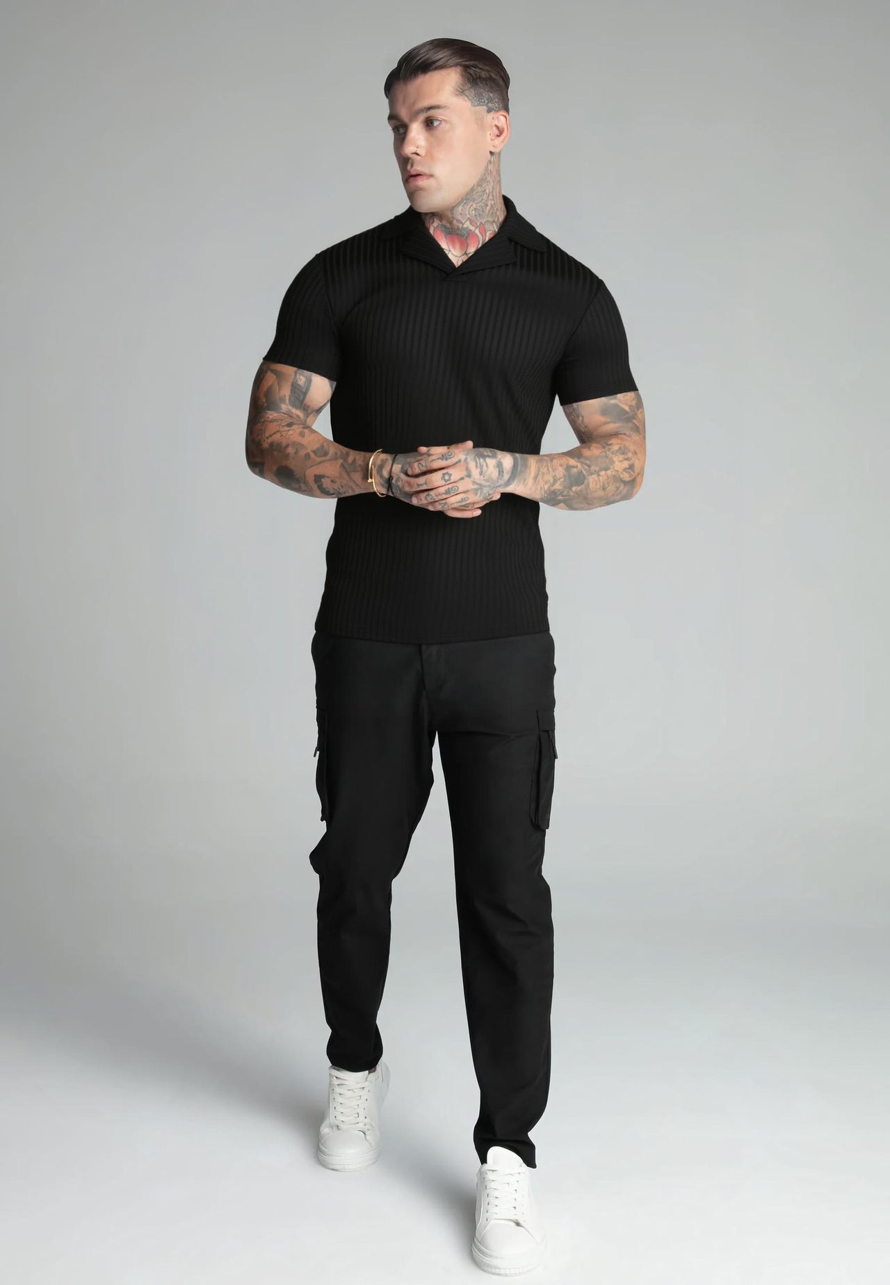Black Smart Revere Polo T-Shirt (1)