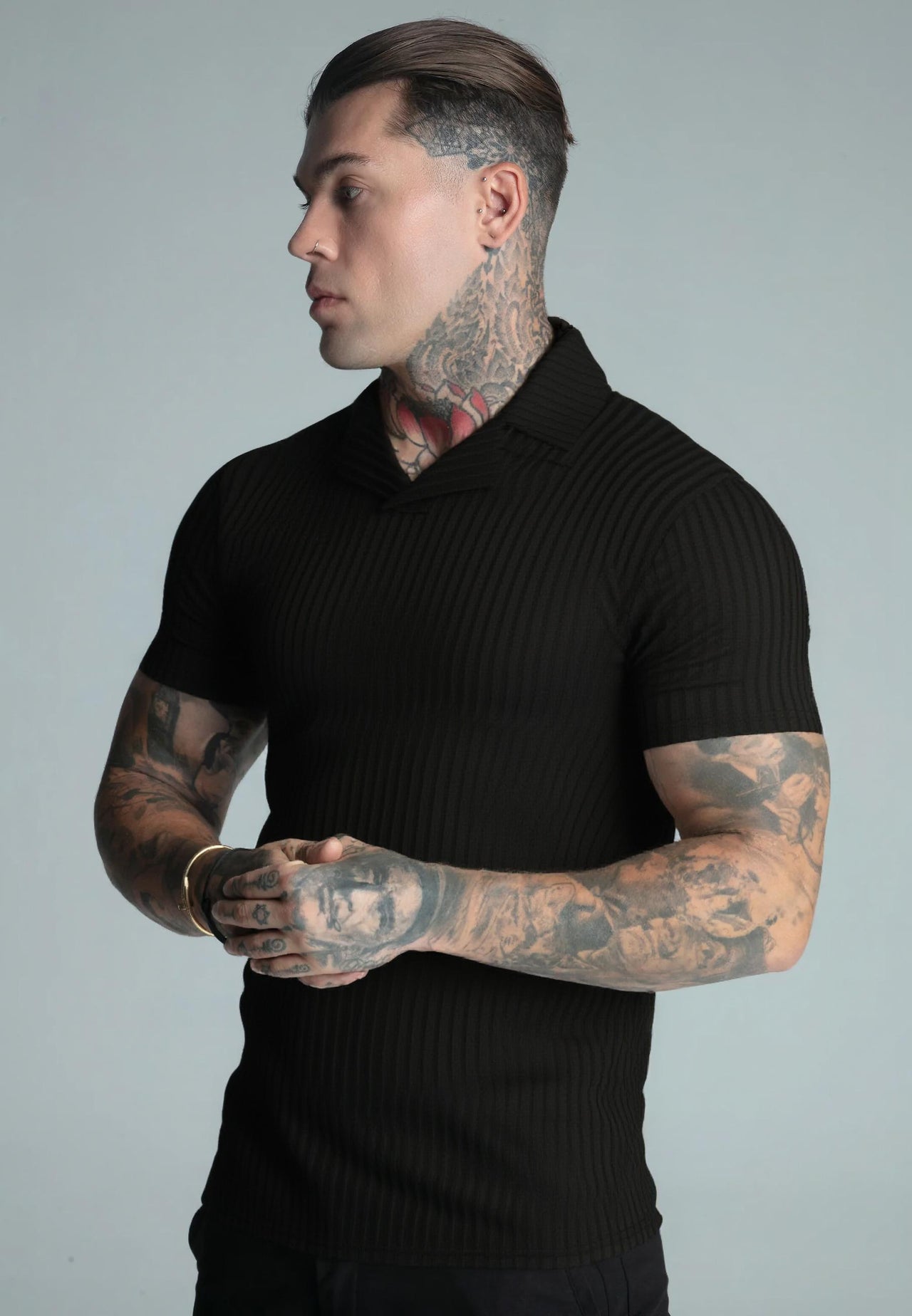 Black Smart Revere Polo T-Shirt (2)