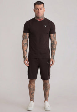 Brown T-Shirt and Shorts Set
