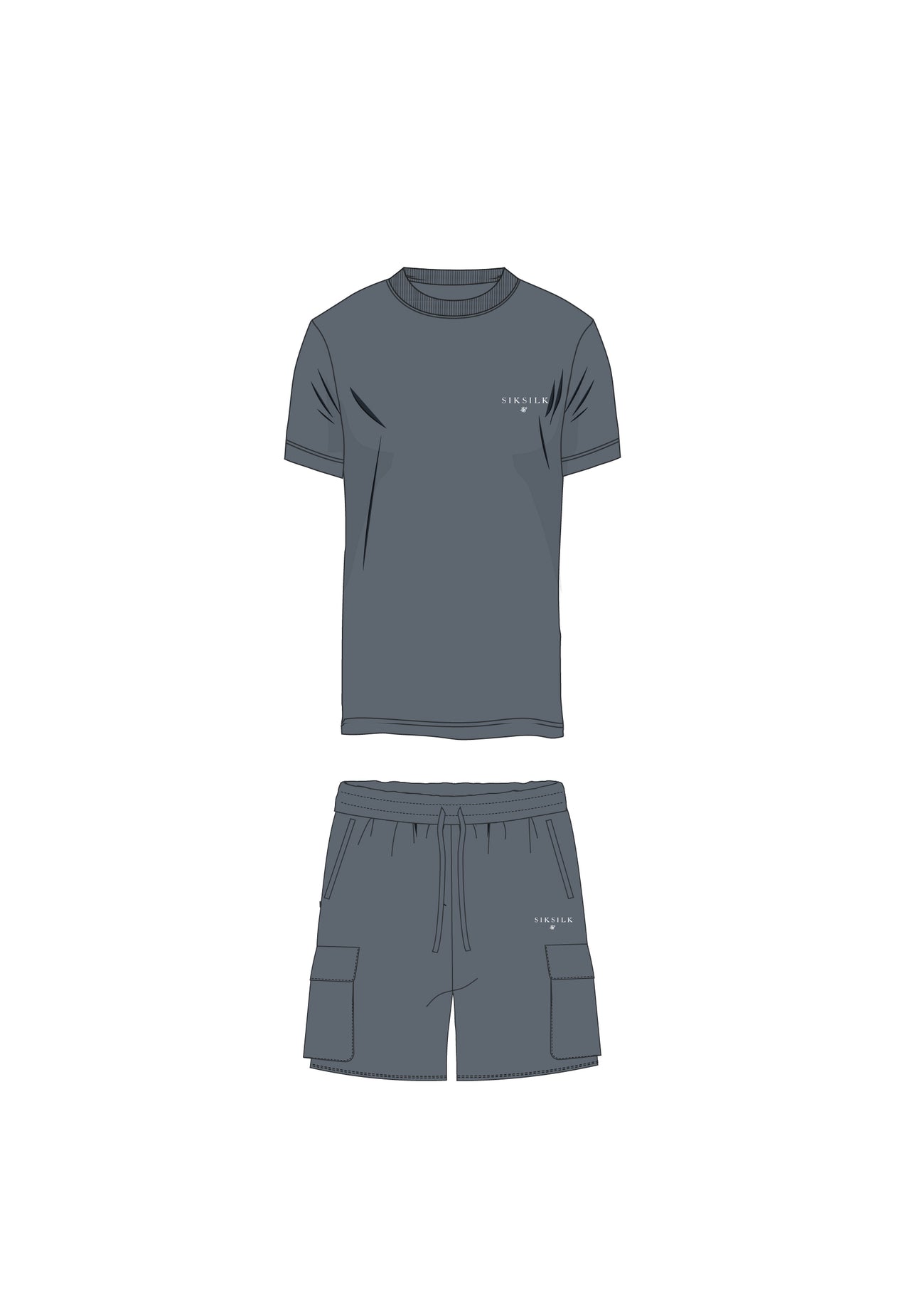 Grey T-Shirt and Shorts Set