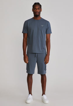 Grey T-Shirt and Shorts Set