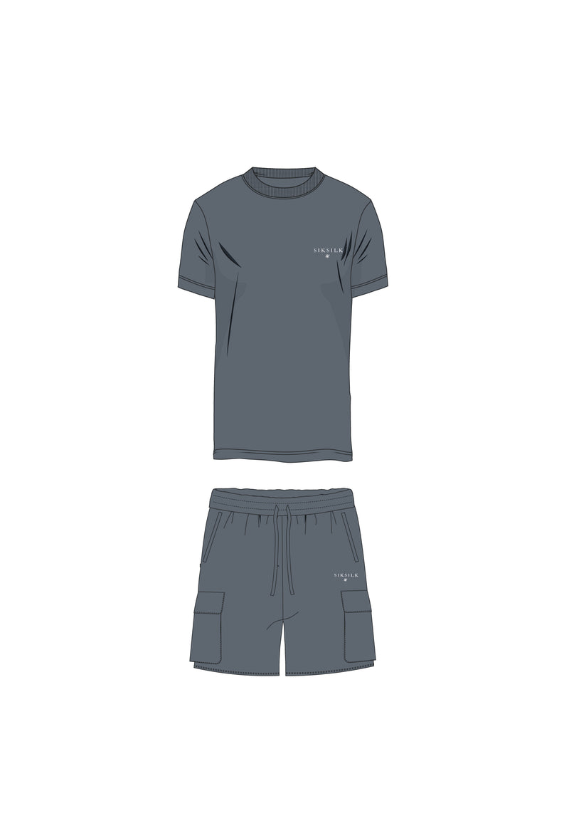 Grey T-Shirt and Shorts Set